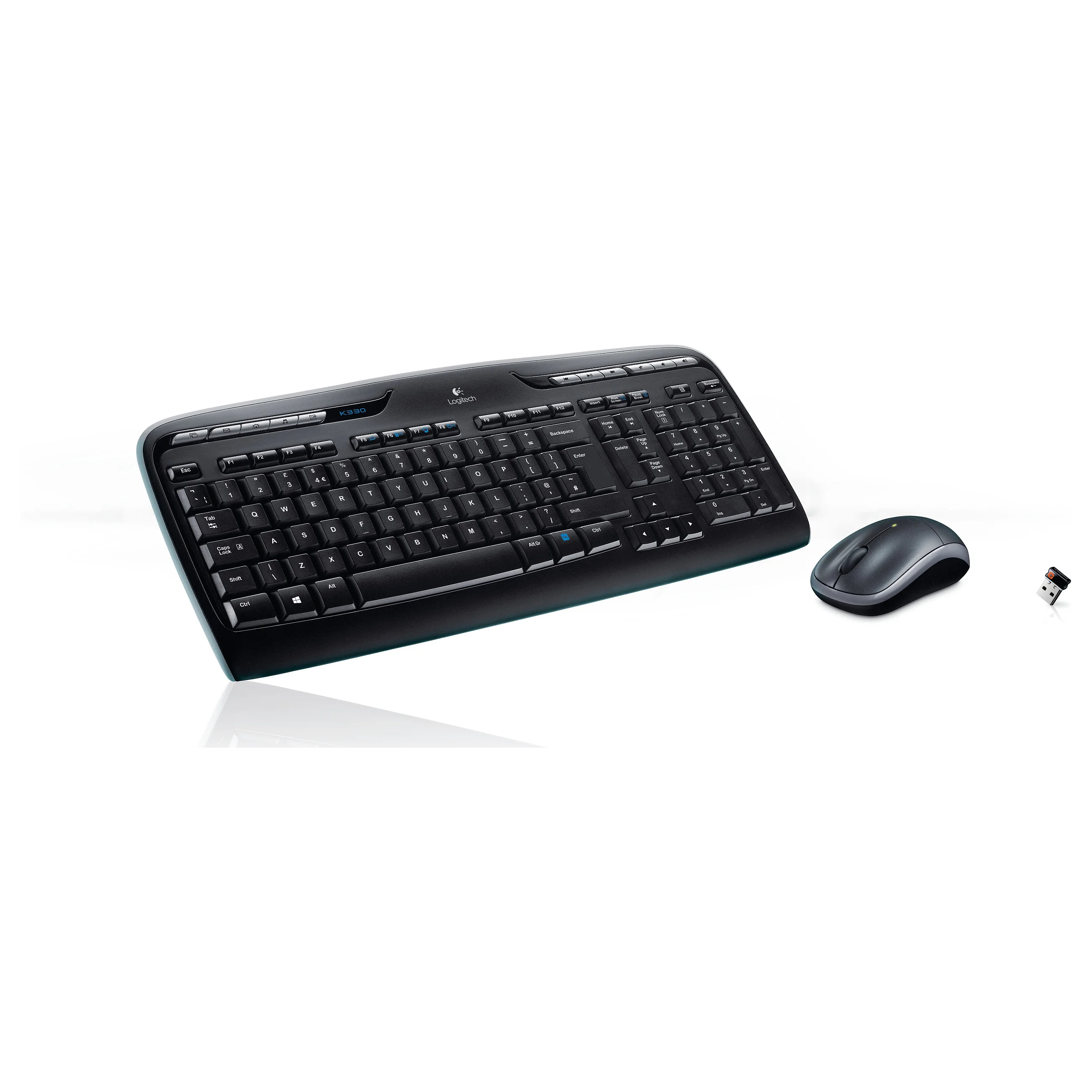 Logitech Desktop MK330 Wireless Black   US Layout Tastaturen & Maeuse