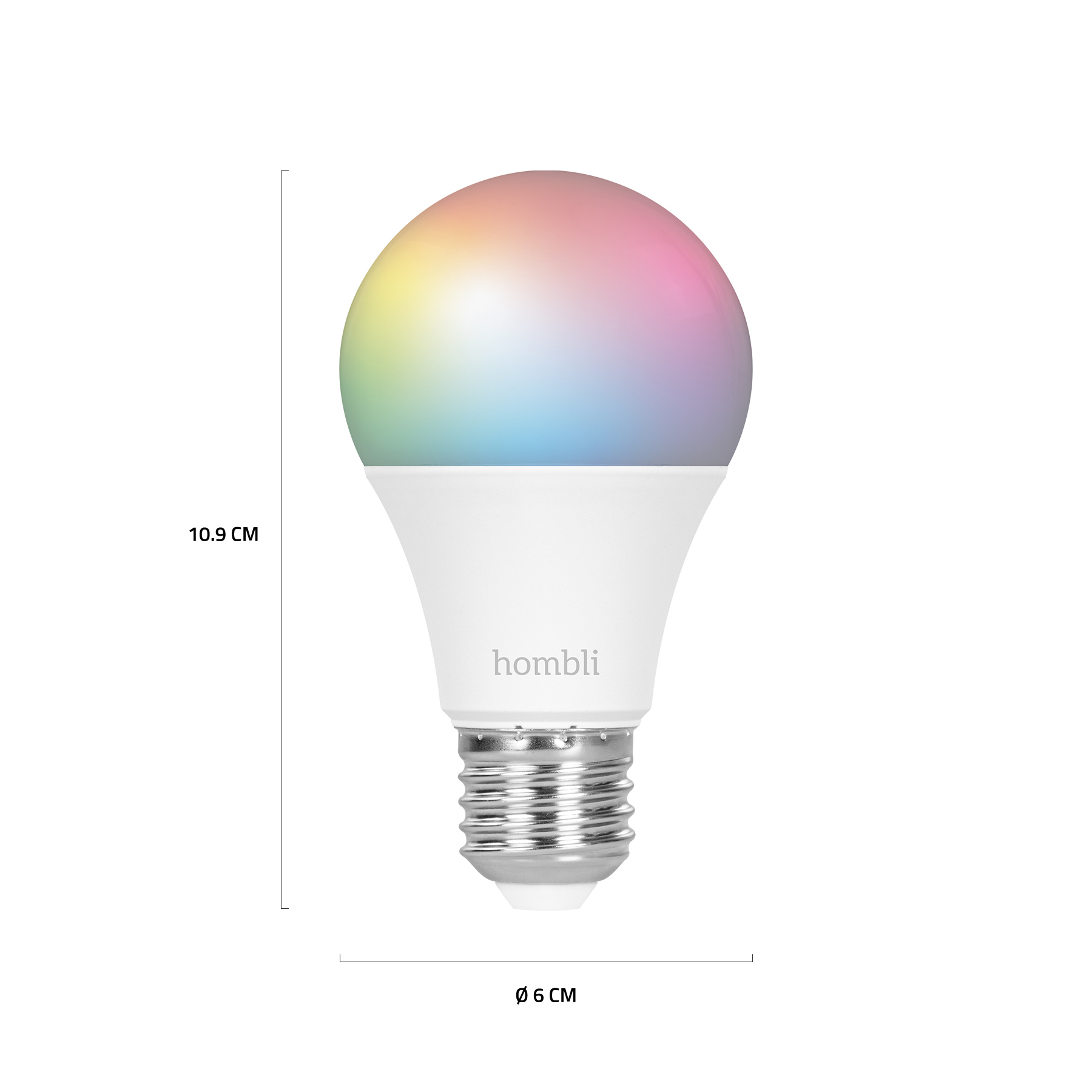Hombli Smarte E27 Gluehbirne 9W RGB CCT 2er Pack  WLAN  dimmbar  Farbwechsel Leuchtmittel & Lampen