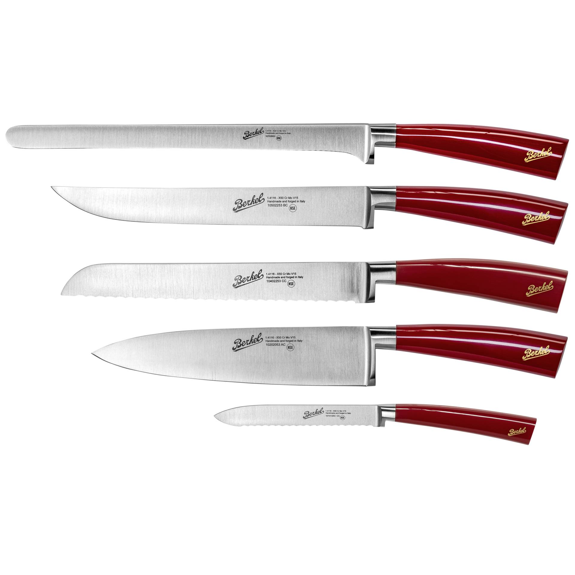 Berkel Elegance Red Chef Set 5 tlg Besteck & Aufbewahrung