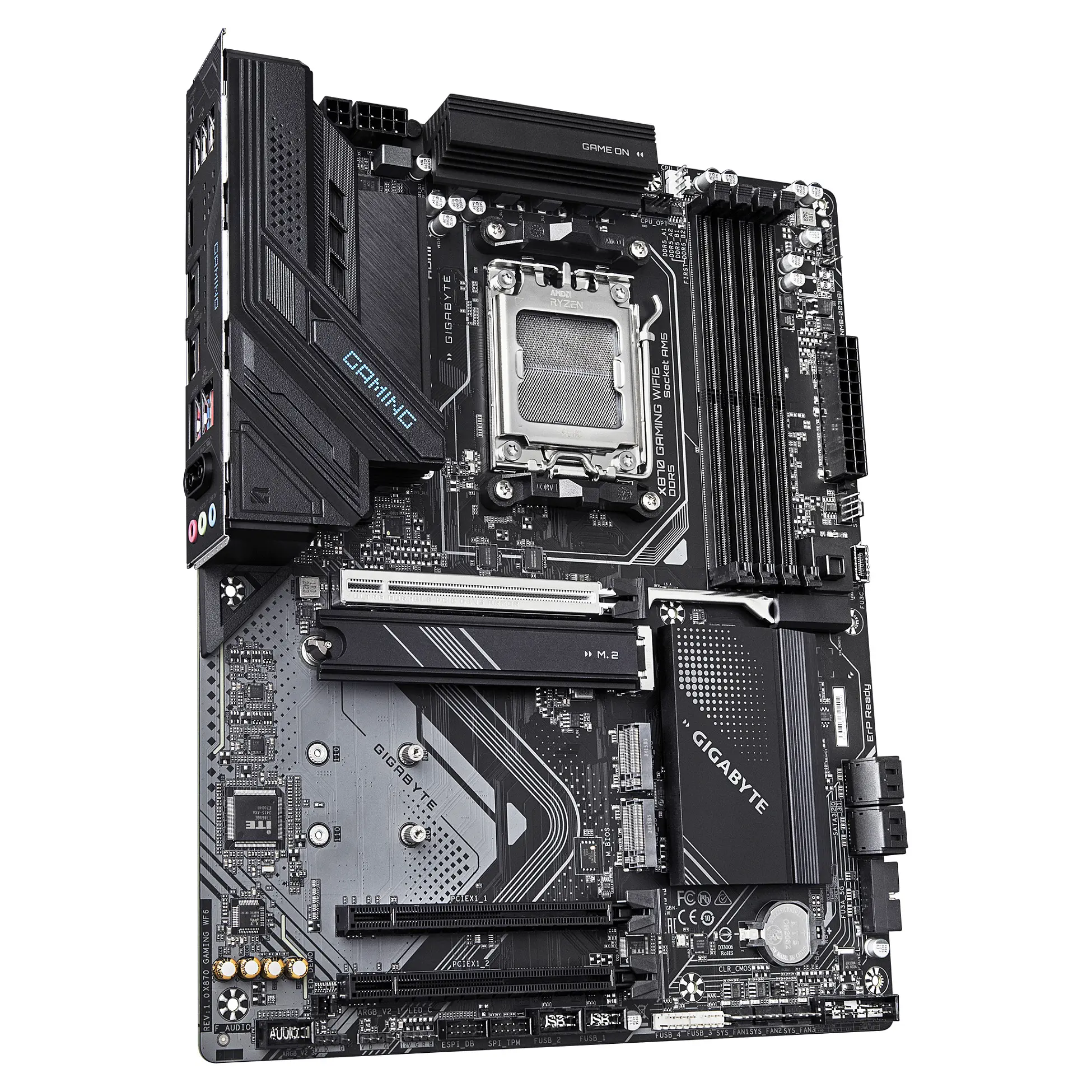 GIGABYTE X870 GAMING WIFI6 Mainboard   Unterstuetzt AMD Ryzen 9000 CPUs  8 2 2 Phasen VRM  bis zu 8000MHz DDR5  OC   1xPCIe 5 0   2xPCIe 4 0  Wi Fi 6  2 5GbE LAN  USB 4 PC-Zubehoer