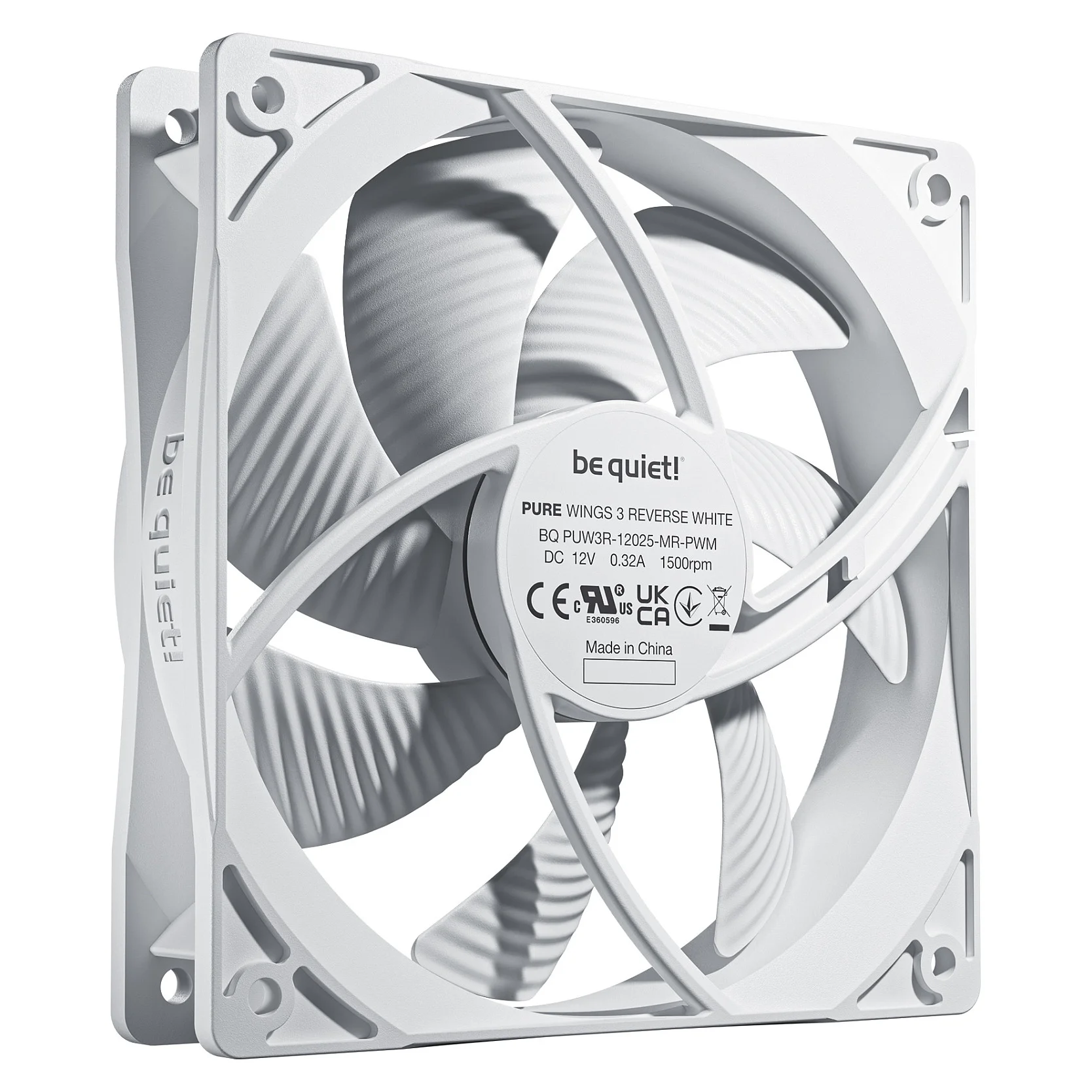 be quiet  Pure Wings 3 120mm   PWM Reverse White Triple Pack Computergehaeuse Ventilator 12 cm Weiss 3 Stueck e  PC-Komponenten
