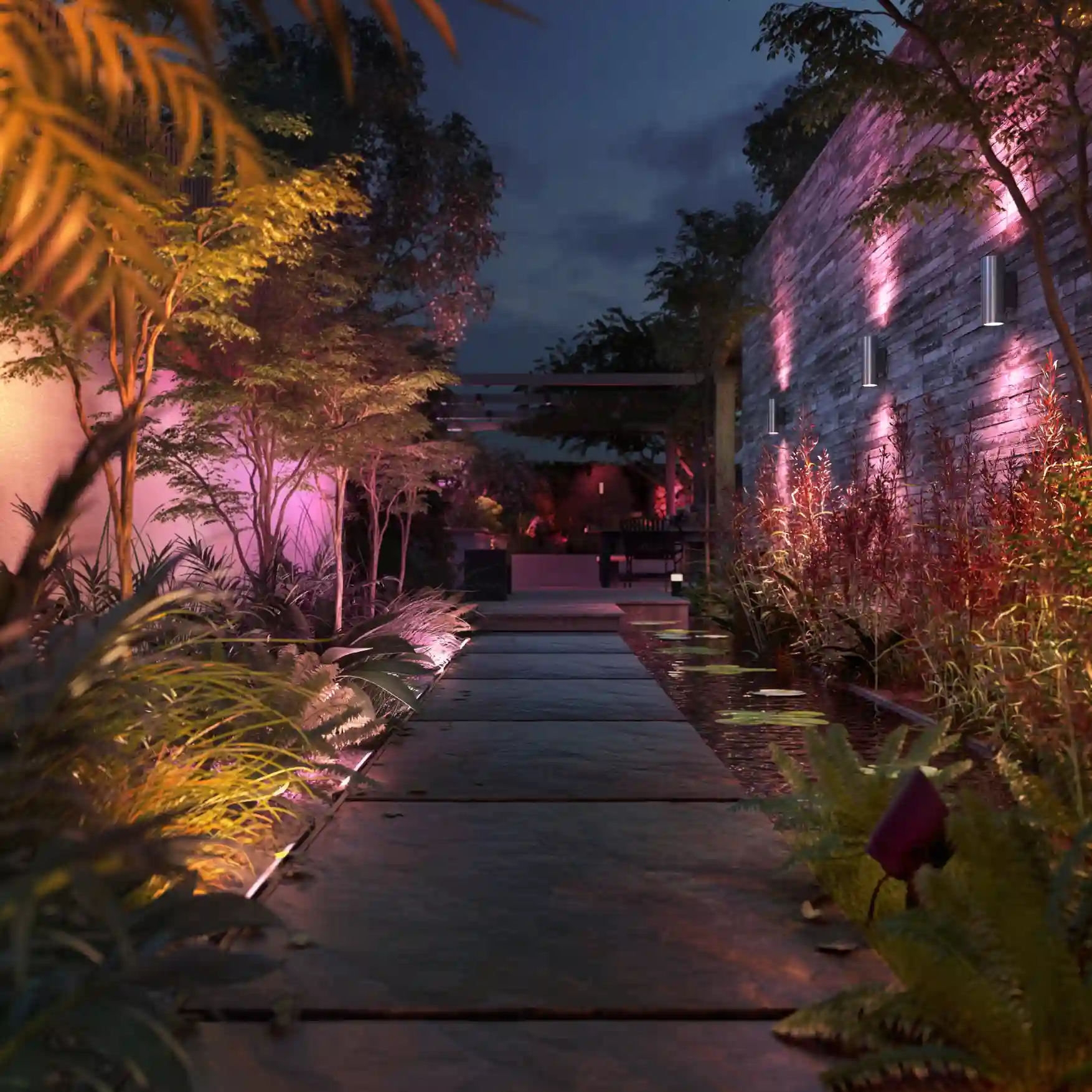 Philips Hue White and Color ambiance Appear Outdoor Wandleuchte silber Aussenleuchten