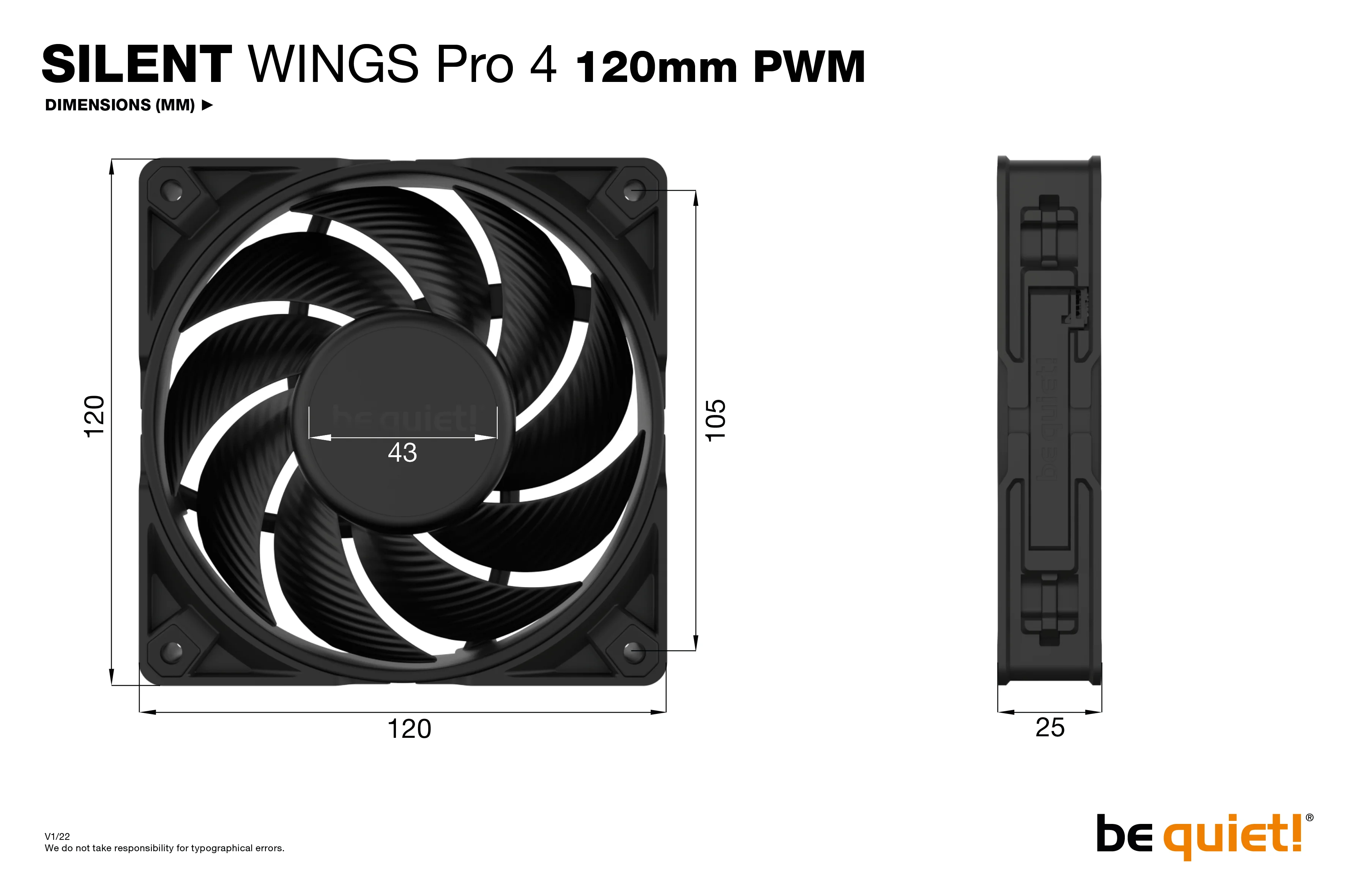 be quiet  SILENT WINGS PRO 4 120mm PWM PC-Komponenten