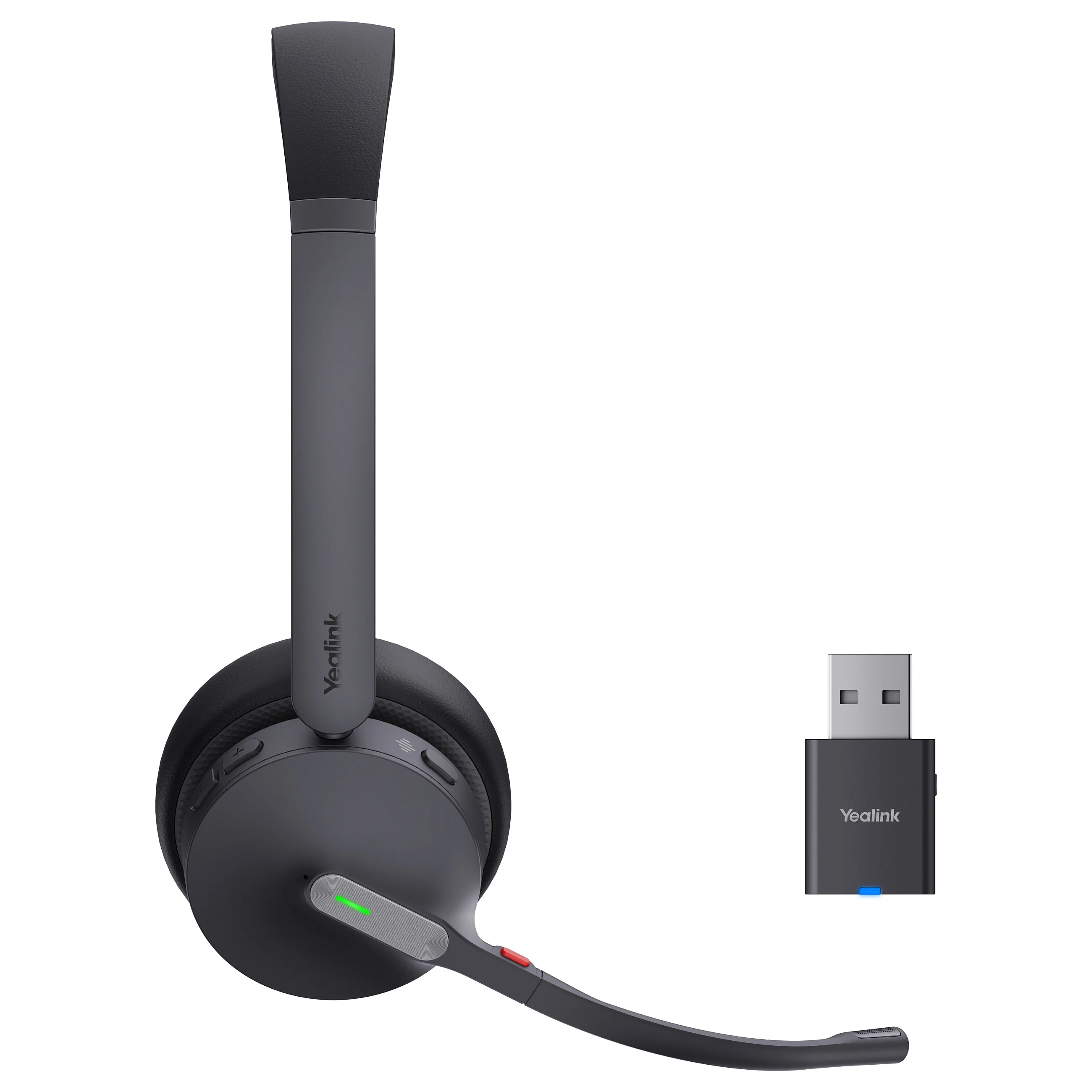 Yealink WH64 Hybrid Dual UC Kopfhoerer Kabellos Kopfband Buero Callcenter Mikro USB Bluetooth Schwarz Over-Ear