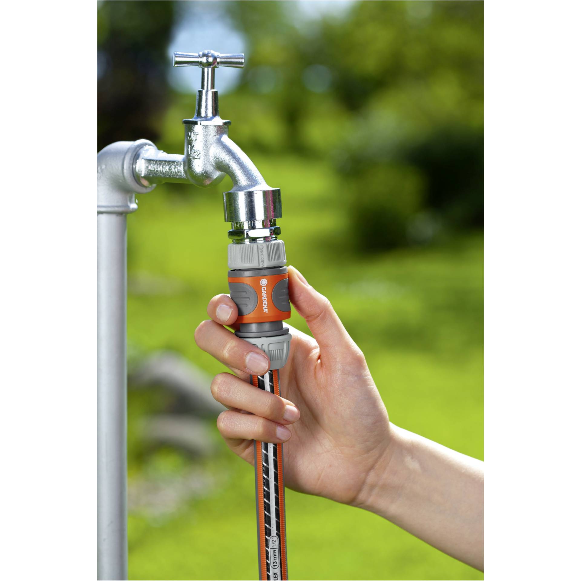 GARDENA Anschluss Satz Inhalt 2 x 18201 1 x 18215  verp  Gartenbewaesserung