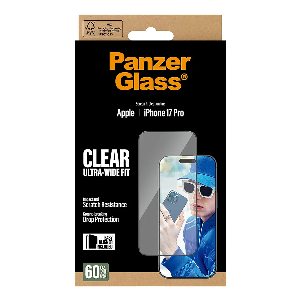 PanzerGlass   Displayschutz iPhone 17 Pro   Ultra Wide Fit m  EasyAligner Notebook & Tablet Zubehoer