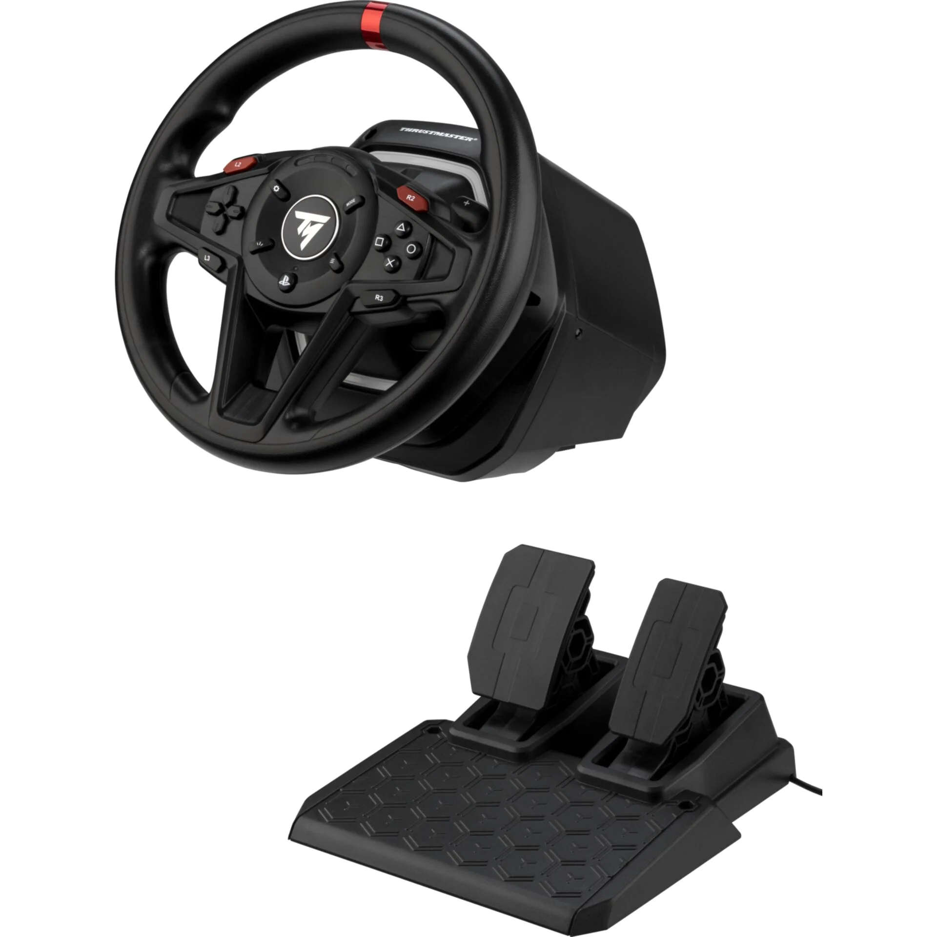 Thrustmaster T128 Schwarz USB Lenkrad   Pedale Analog PC  PlayStation 4  PlayStation 5 Zubehoer Gaming