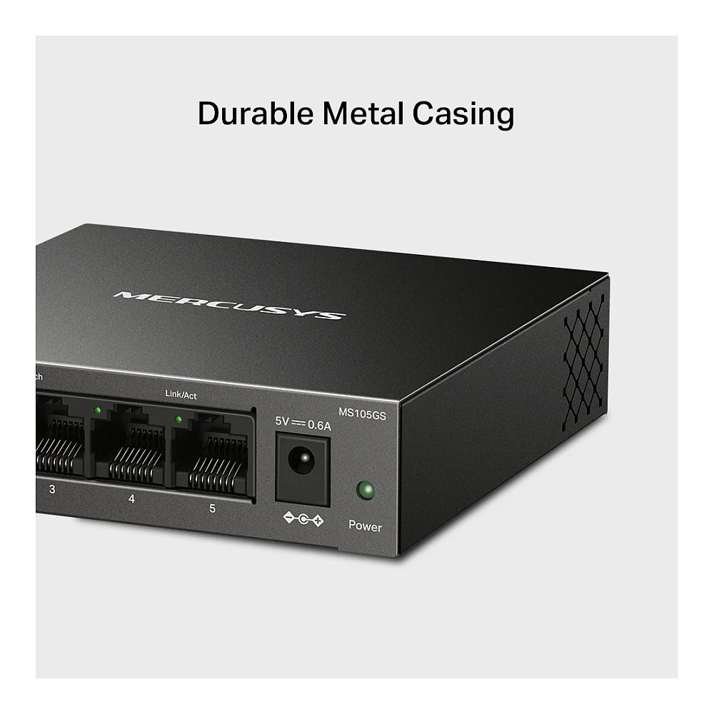 TP Link Mercusys MS105GS 5 Port Gigabit Desktop Switch Switches