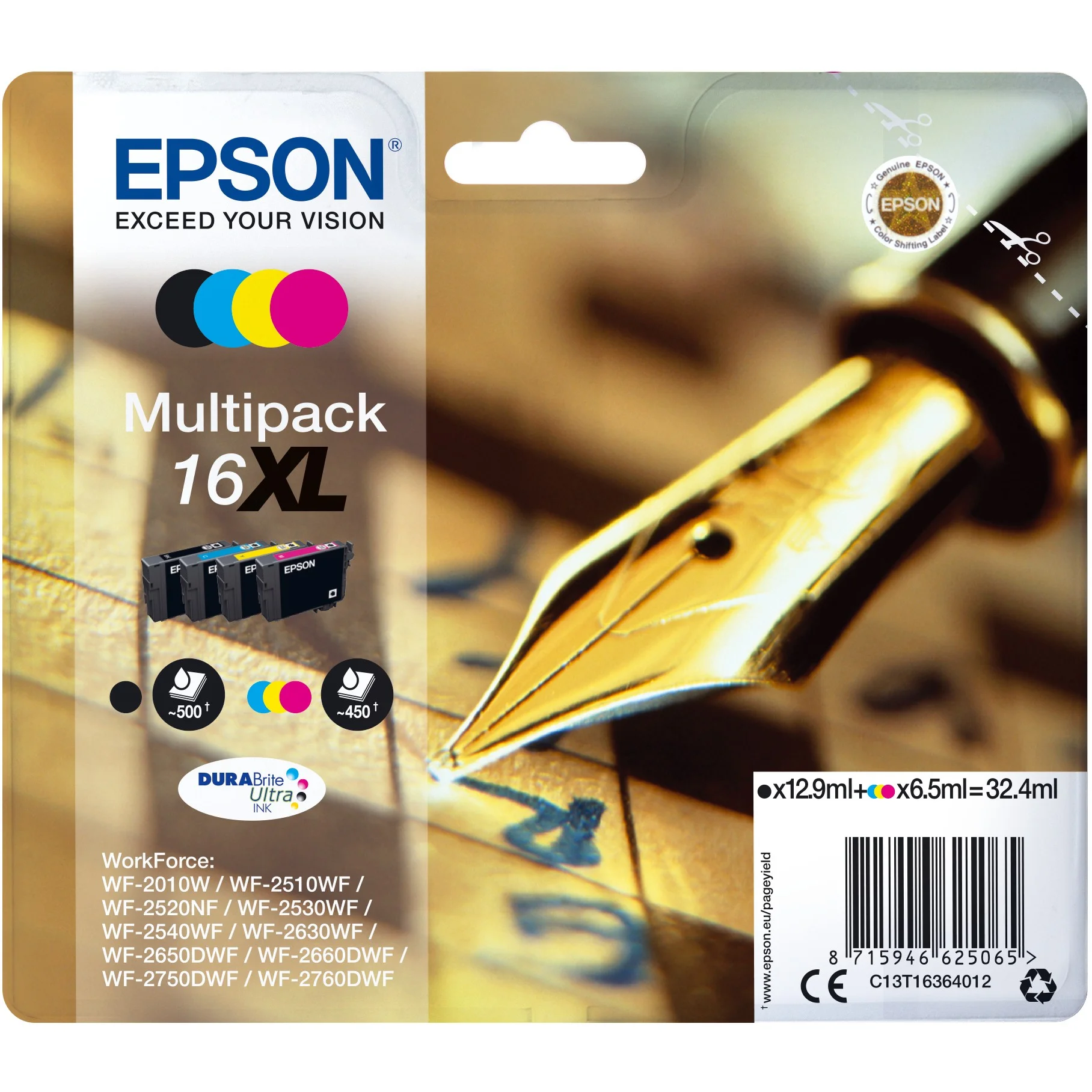 Epson Pen and crossword Multipack 16XL DURABrite Ultra Ink Drucker & Scanner
