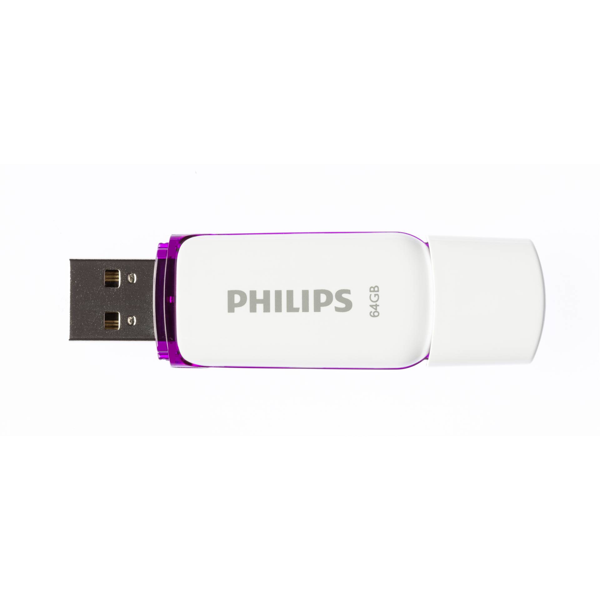 Philips FM64FD70B USB Stick 64 GB USB Typ A 2 0 Violett  Weiss Speichermedien