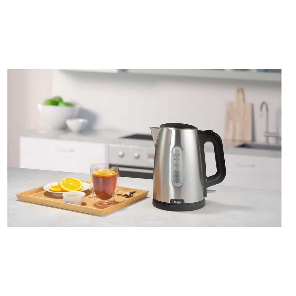 Braun Wasserkocher PureShine WK 1500BK  schwarz silber Kuechenkleingeraete