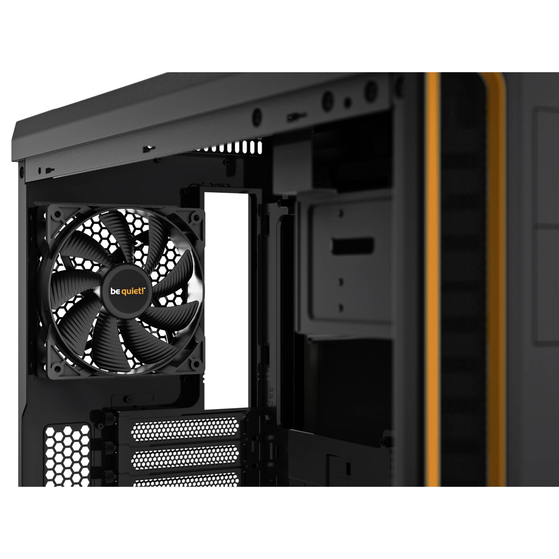 be quiet  Pure Base 600 Window Midi Tower Schwarz  Orange PC-Komponenten