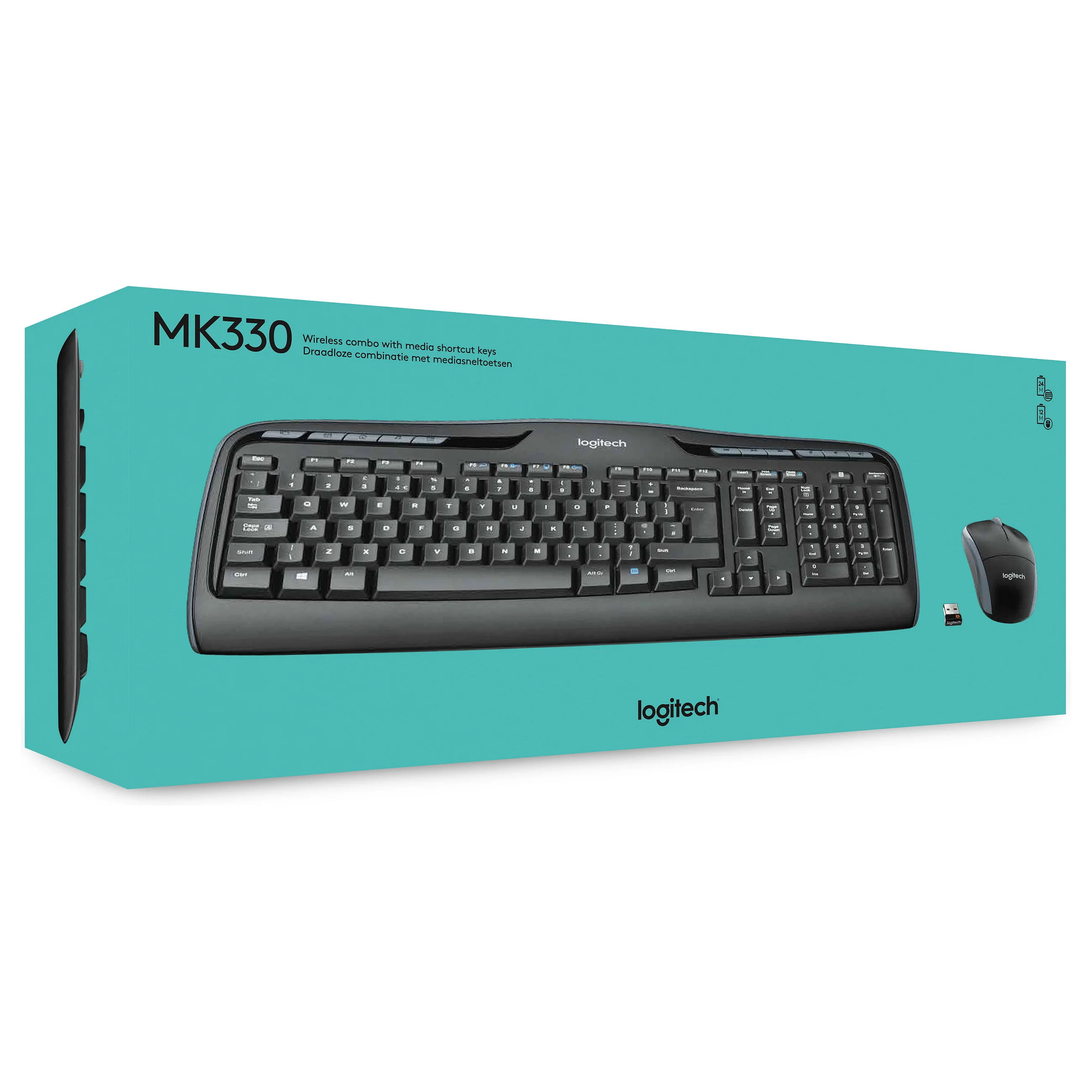 Logitech Desktop MK330 Wireless Black   US Layout Tastaturen & Maeuse