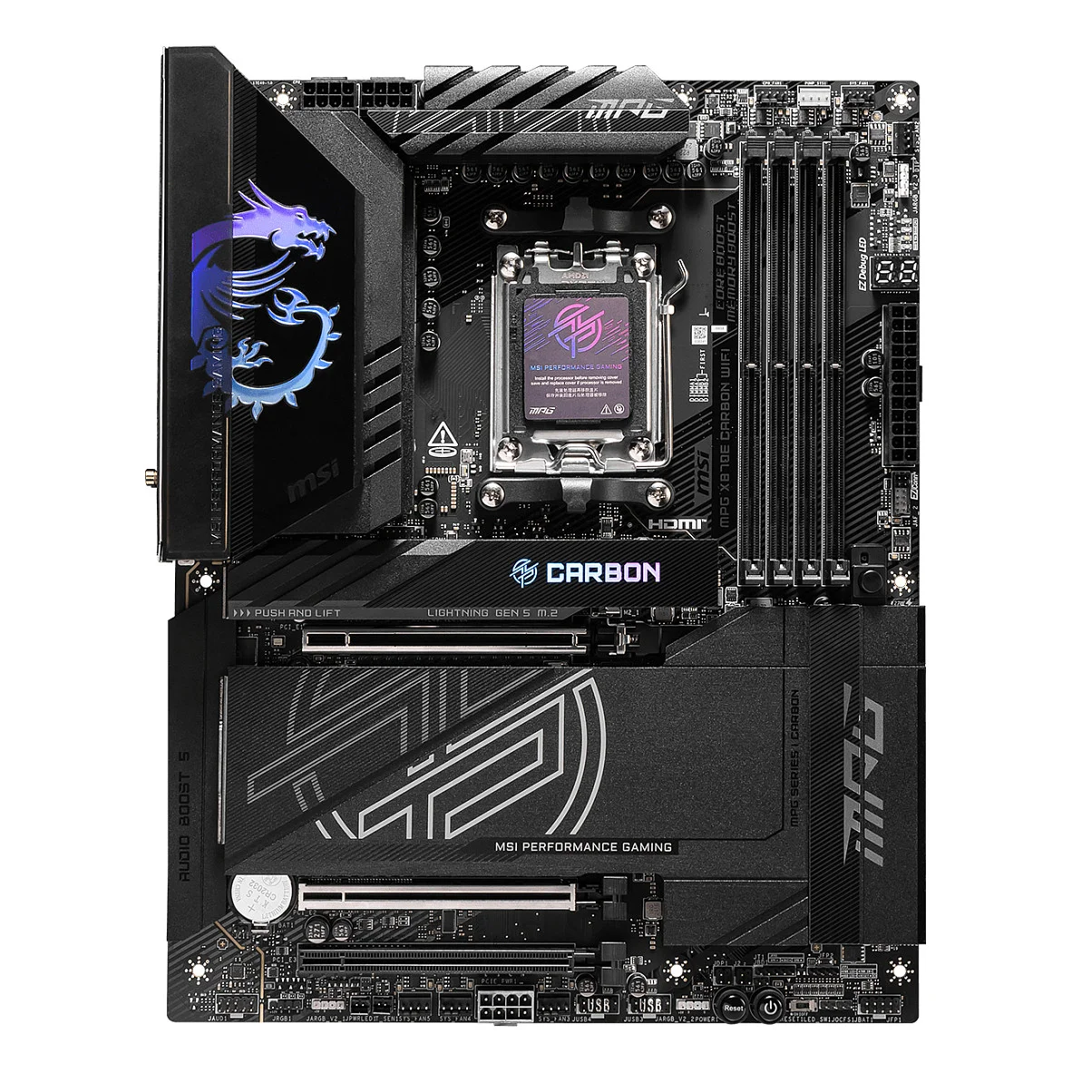MSI MPG X870E CARBON WIFI Motherboard AMD X870E Sockel AM5 ATX PC-Zubehoer