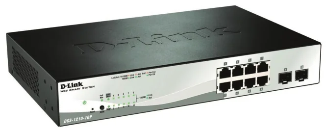 D Link DGS 1210 10P E 10 Port Layer 2 PoE Smart Managed Switch   Gigabit Ethernet Switches