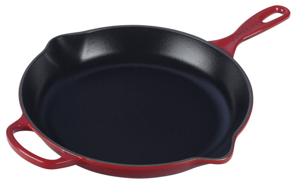 Le Creuset Brat  und Servierpfan Gusseisen Kirschrot 23 cm Speisenzubereitung