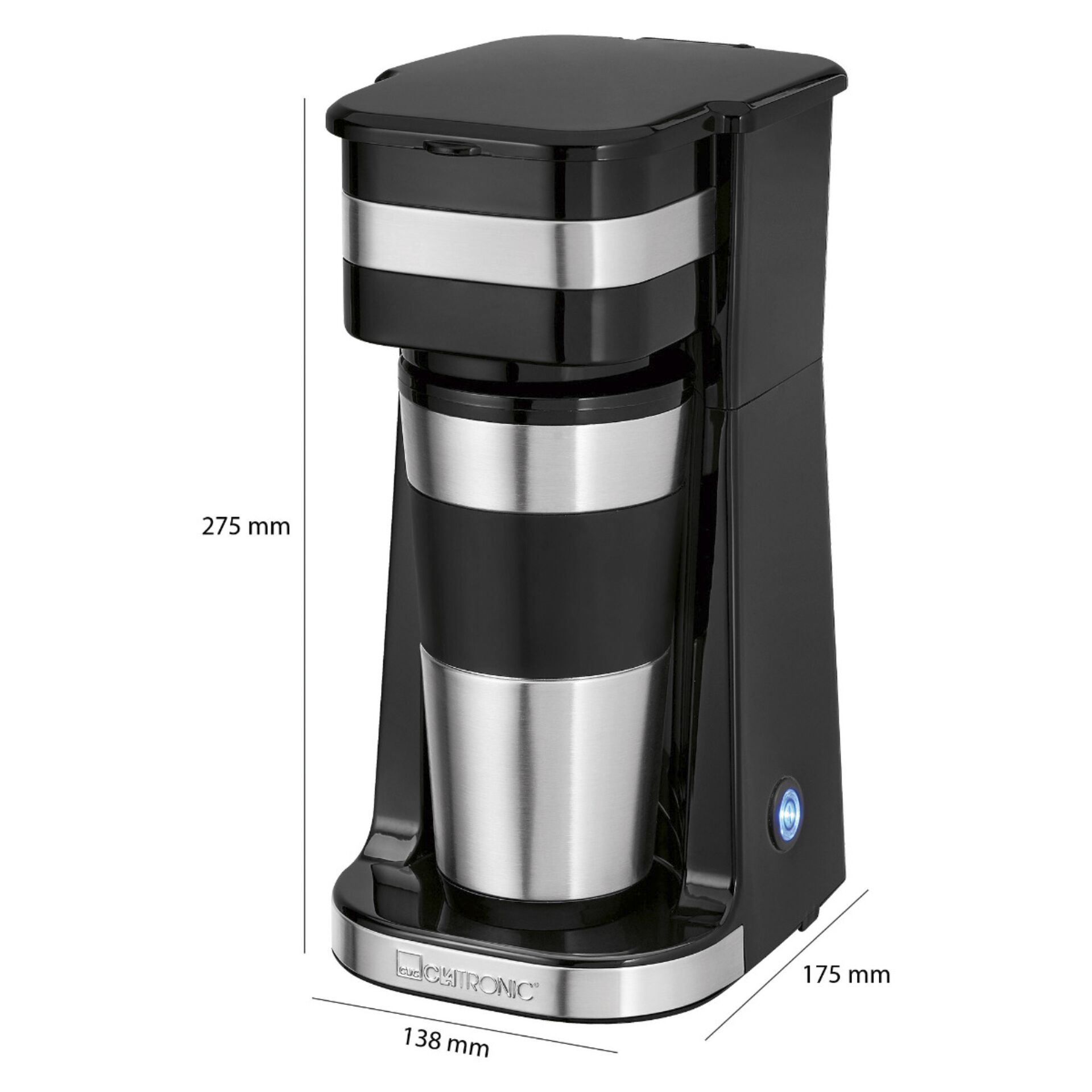 Clatronic KA 3733 Coffee to go T Kaffeeautomat 1 Tasse Wasserkocher