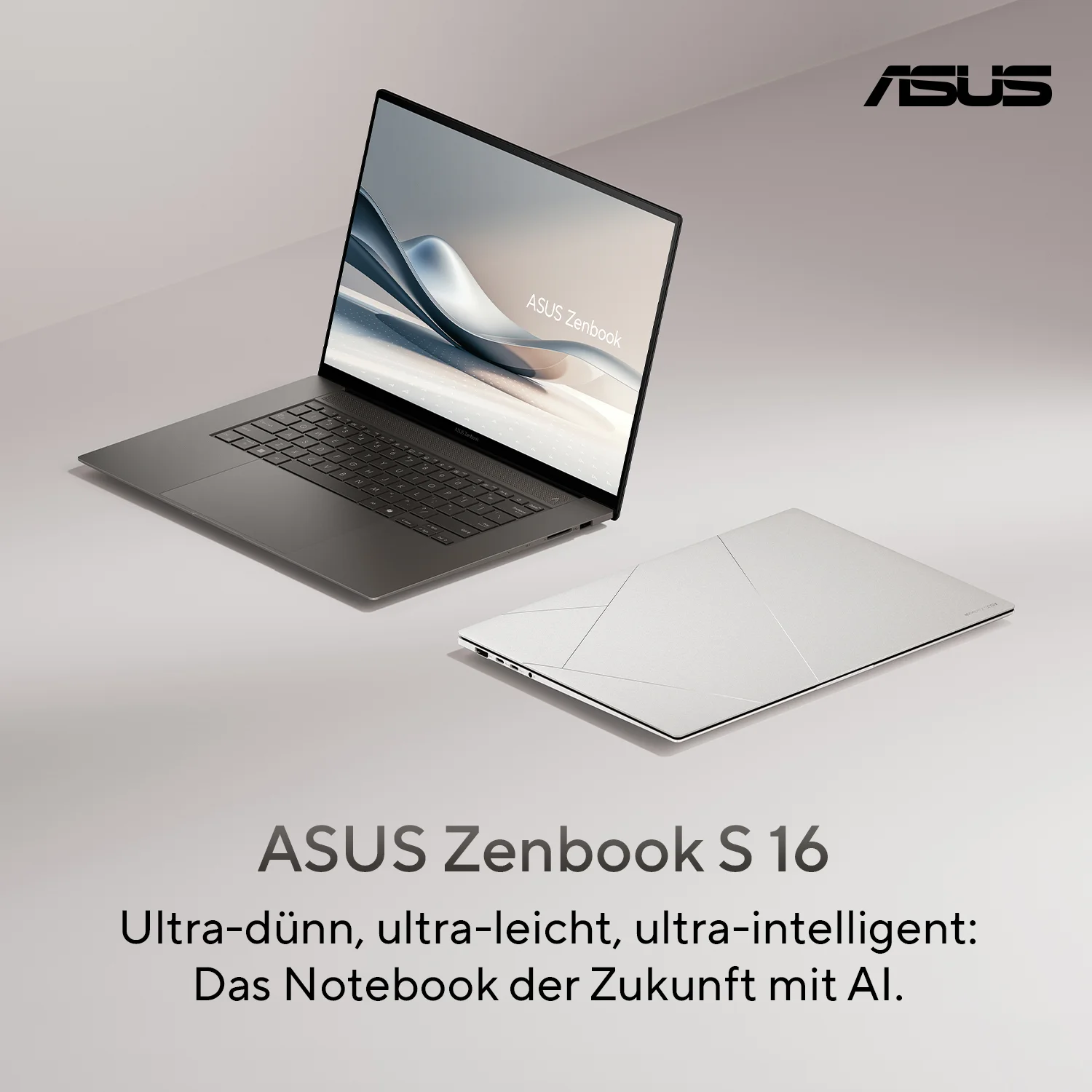ASUS Zenbook S16 UM5606WA RK192W Copilot  PC AMD Ryzen AI 9 365 Laptop 40 6 cm  16   WQXGA  24 GB LPDDR5x SDRAM 1 TB SSD Wi Fi 7  802 11be  Windows 11 Home Deutsch Grau Notebooks & E-Book Reader
