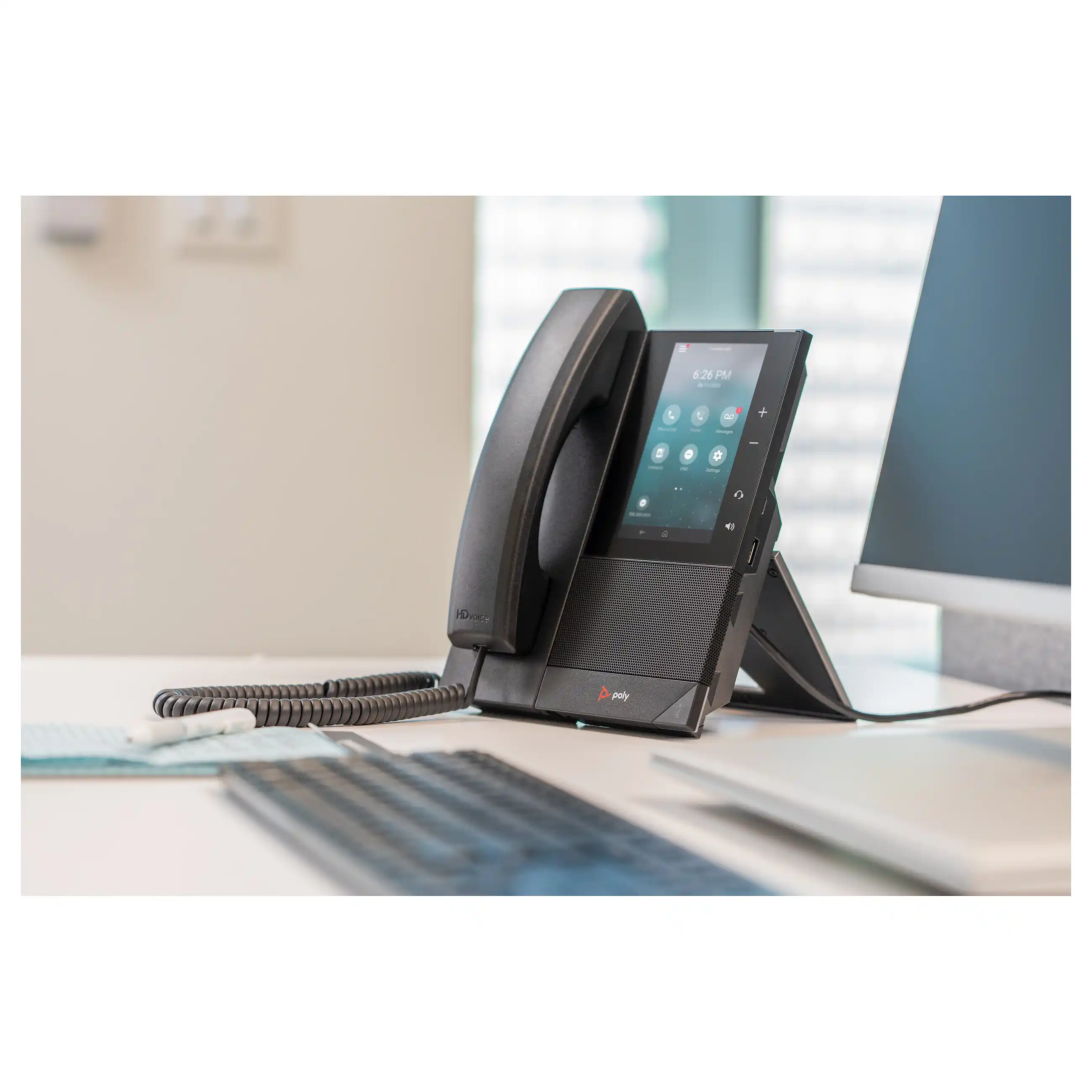 HP Poly CCX 505 Business Medientelefon fuer Microsoft Teams und PoE faehig Netzwerk