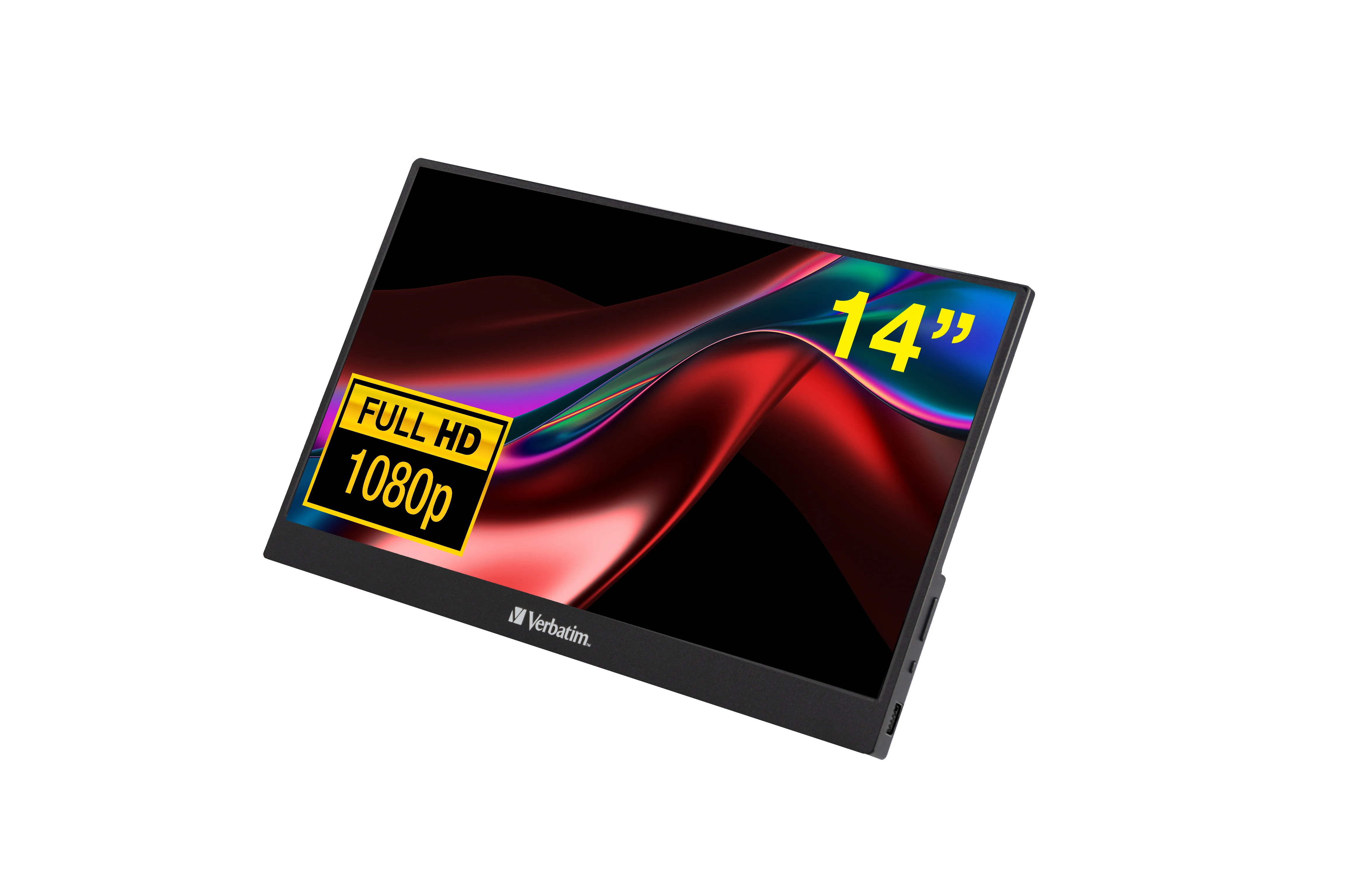 Verbatim 49590 Computerbildschirm 35 6 cm  14   1920 x 1080 Pixel Full HD LCD Schwarz Monitore