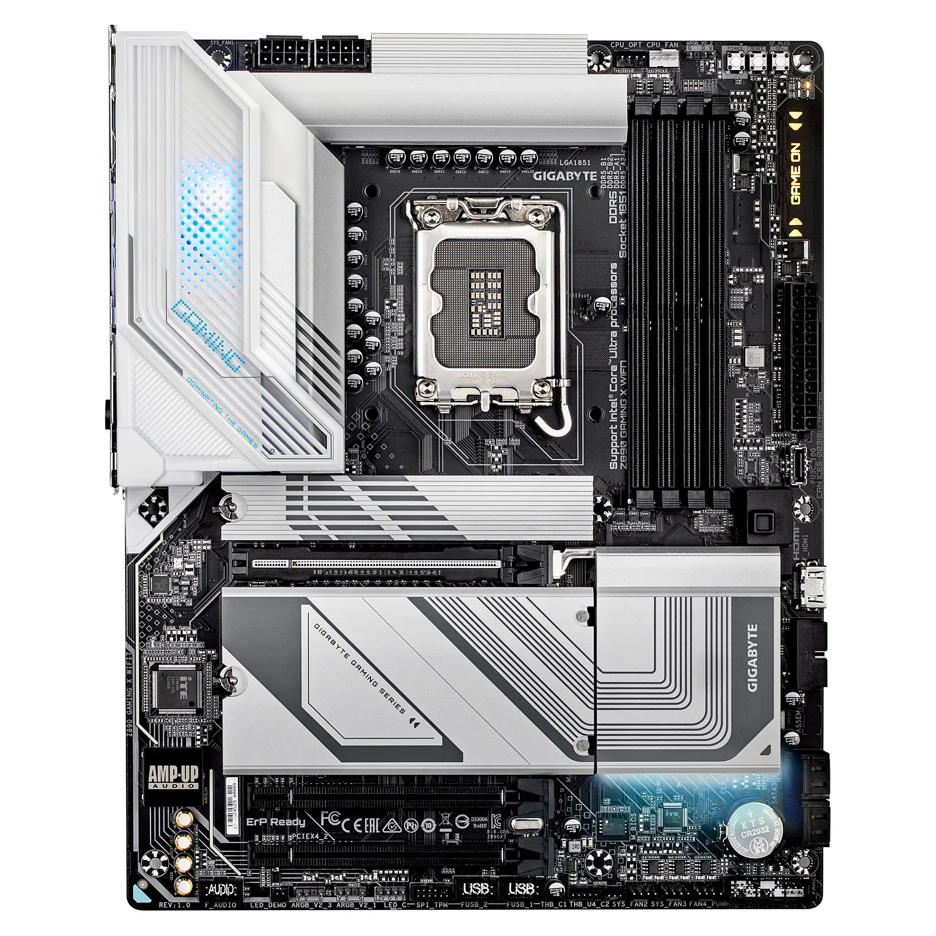 GIGABYTE Z890 GAMING X WIFI7 Mainboard   Unterstuetzt Intel Core Ultra  Serie 2  CPUs  16 1 2 Phasen VRM  bis zu 8800MHz DDR5  OC   1xPCIe 5 0   3xPCIe 4 0  Wi Fi 7  2 5GbE LAN  USB 4 PC-Zubehoer