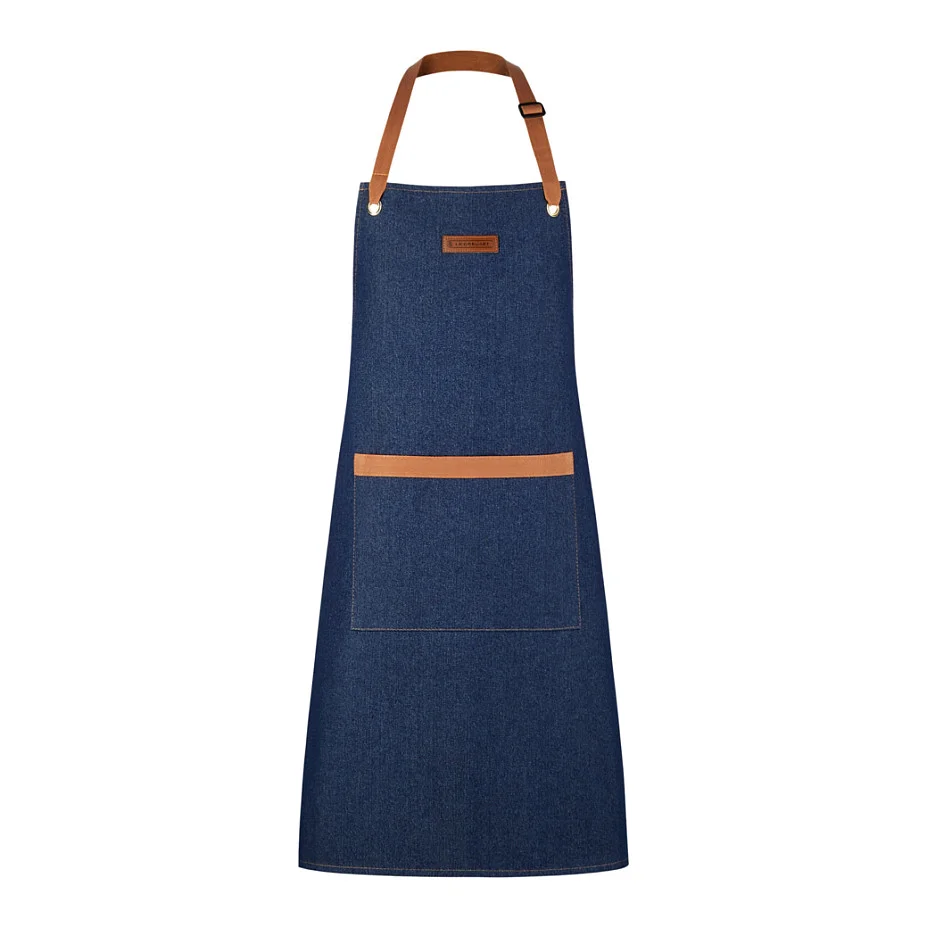Le Creuset Kuechenschuerze 88cm  dunkel blau Kuechenkleingeraete