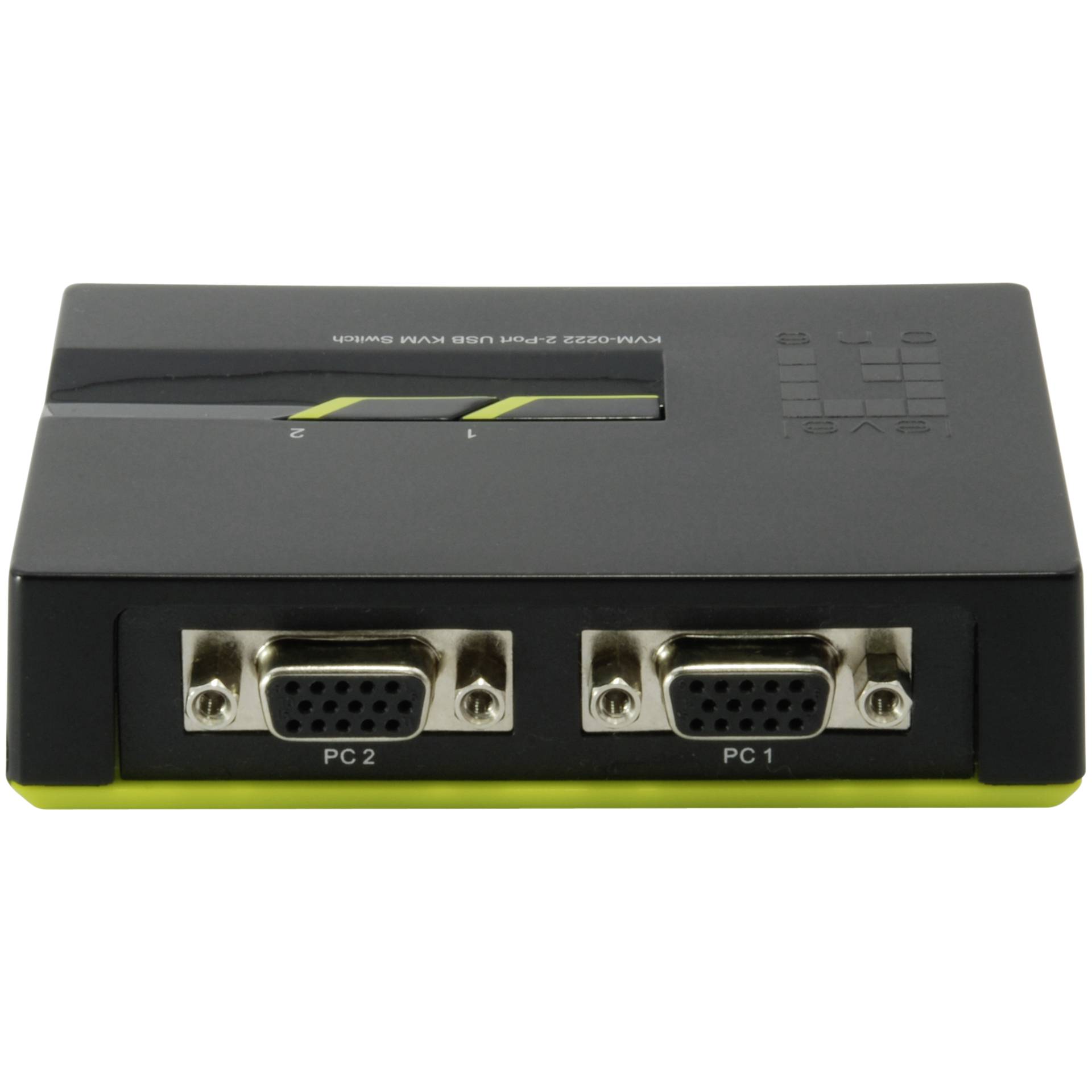 LevelOne KVM 0222 Tastatur Video Maus  KVM  Switch Schwarz  Gruen Video & Audio