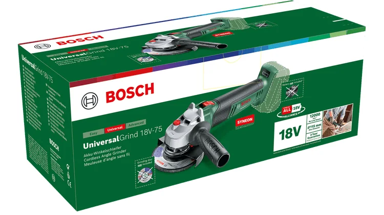 Bosch UniversalGrind 18V 75 115m Schleifer Hobel & Fraesen