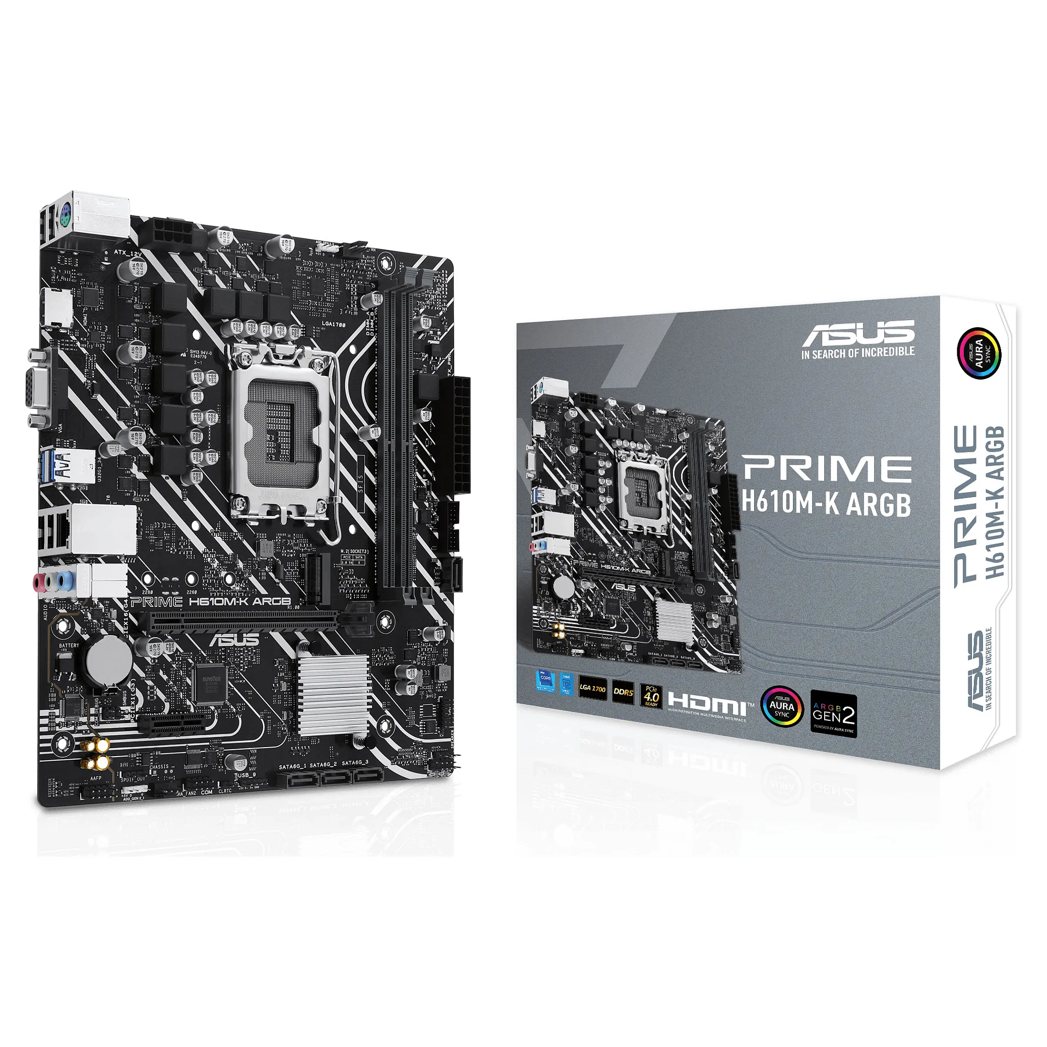 ASUS PRIME H610M K ARGB Intel H610 LGA 1700 micro ATX PC-Komponenten