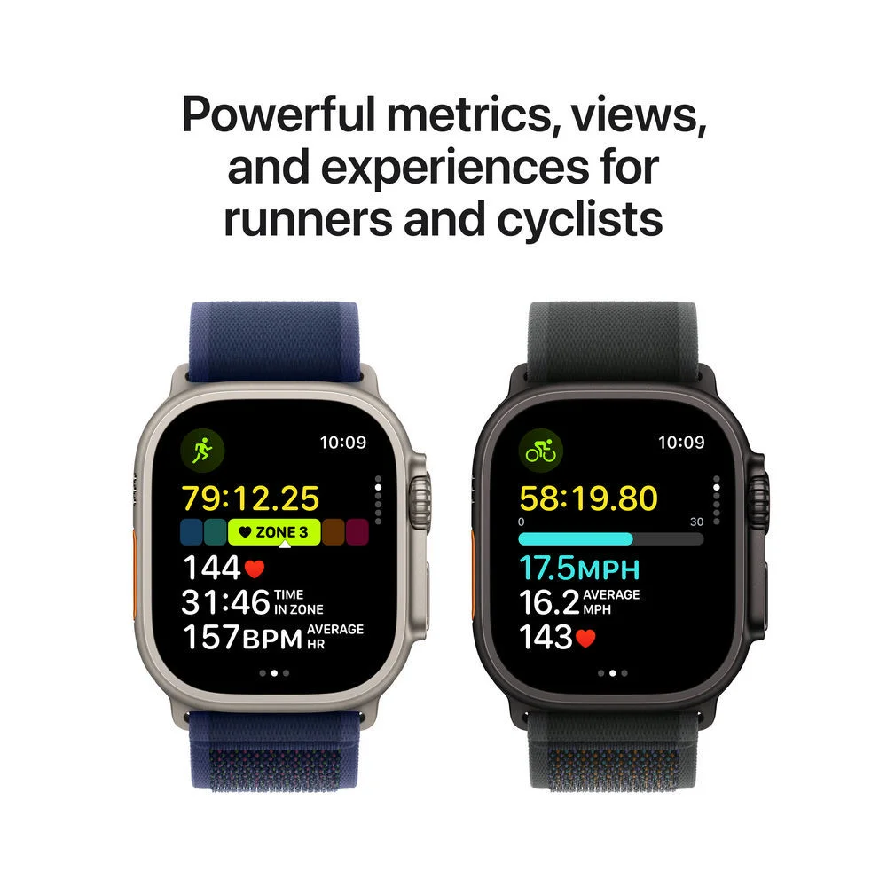 Apple watch ultra 2 gps   cellular 49mm natural titanium case with blue trail loop   s m Smartwatches & Fitnesstracker