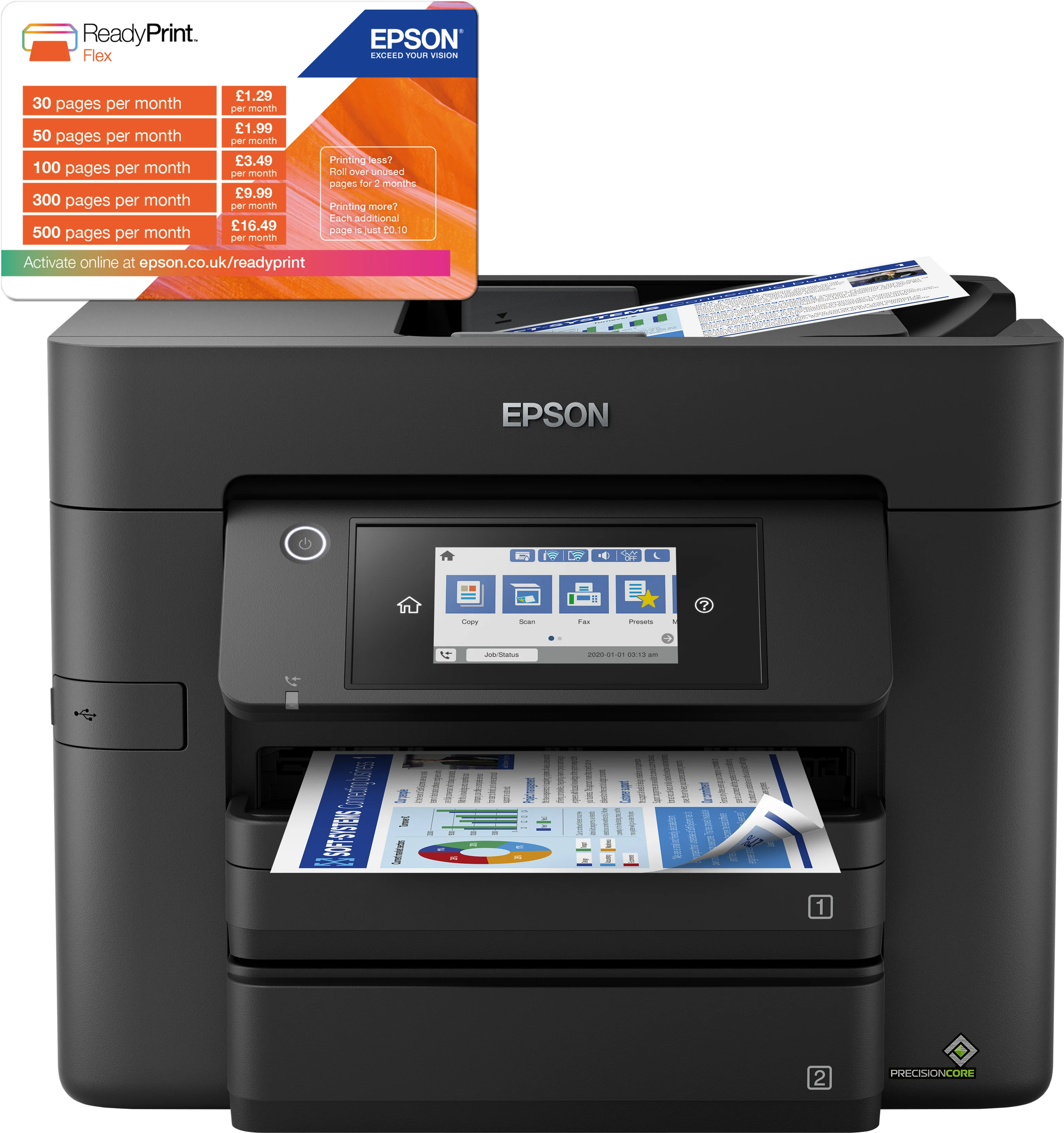 Epson WorkForce Pro WF 4830 DTWF Drucker & Scanner
