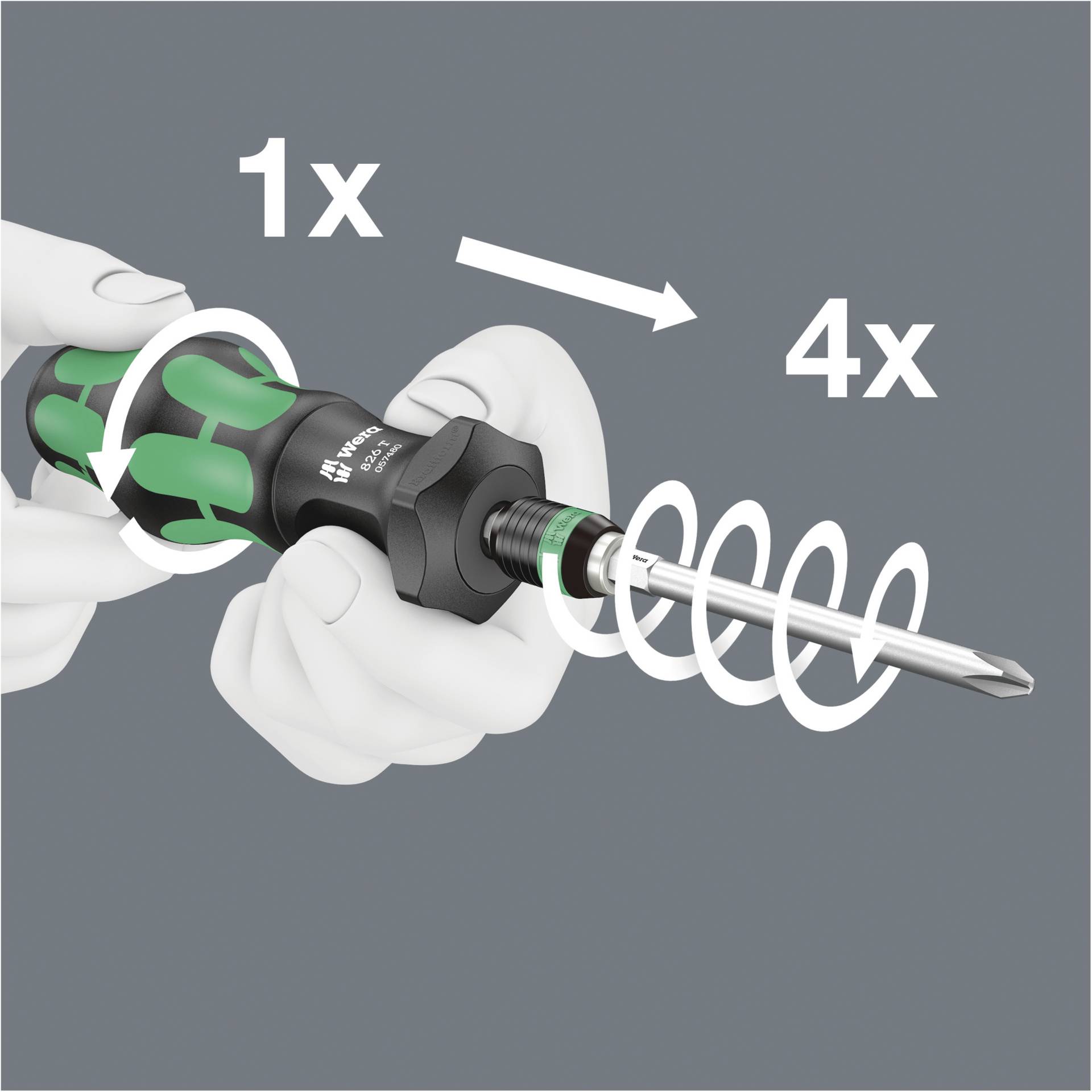 Wera 826 T Kraftform Turbo Bits Handhalter Rapidaptor Bohrer- & Schrauberzubehoer