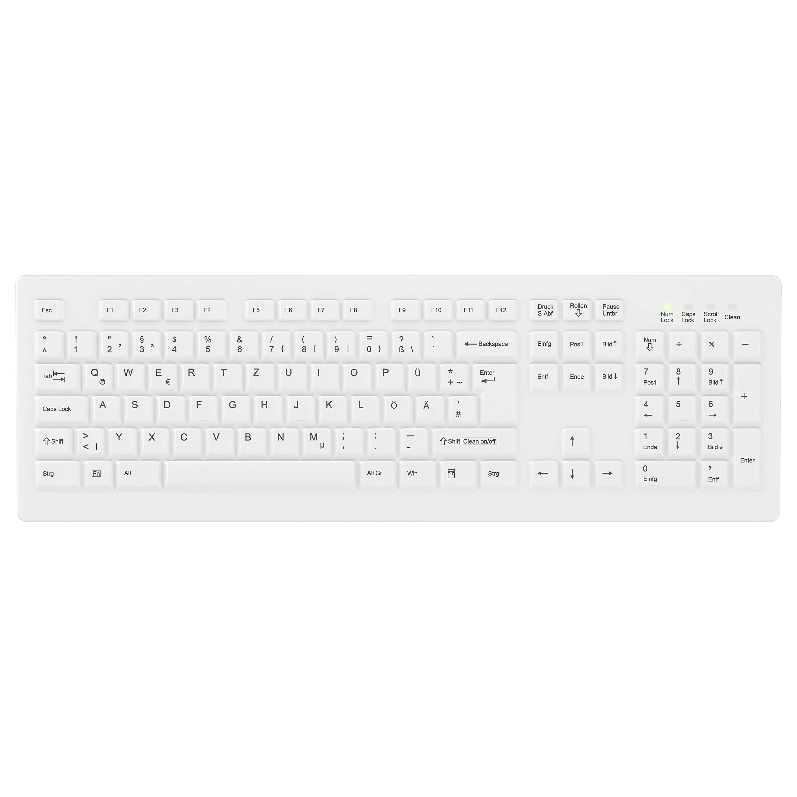 Contour Design Active Key Contour ClassicClean Medizinische Tastatur Abnehmbare Abdeckung Full Size Kabellos Weiss DE C8100 Tastaturen & Maeuse