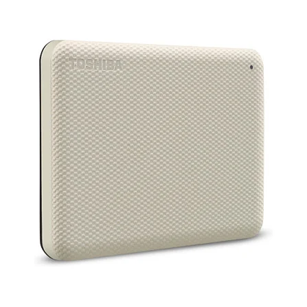 Toshiba Storage Canvio Advance 2 TB  Externe Festplatte  beige  Micro USB B 3 2 Gen 1  5 Gbit s   Speichermedien