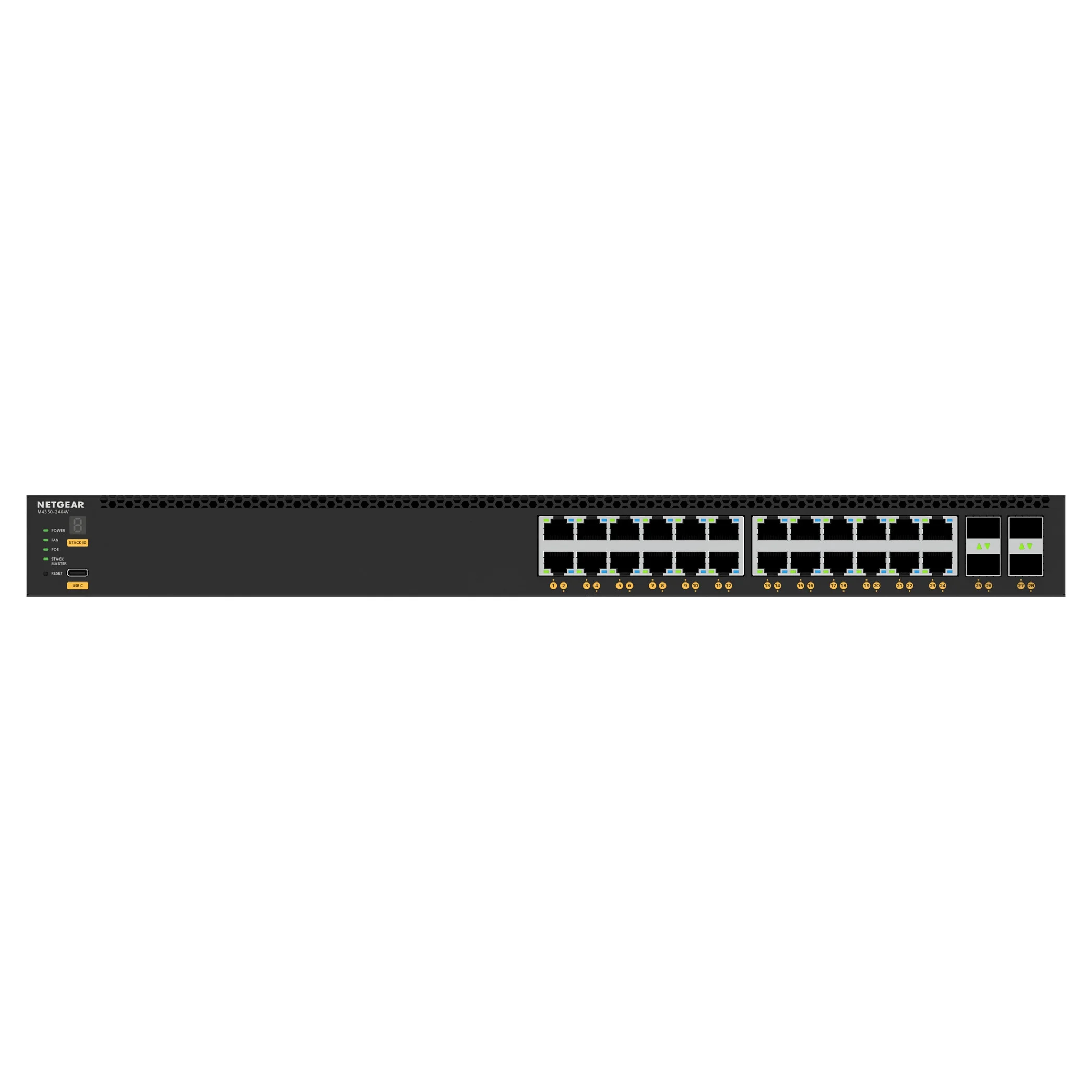 NETGEAR M4350 24X4V Managed L3 10G Ethernet  100 1000 10000  Power over Ethernet  PoE  1U Schwarz Switches