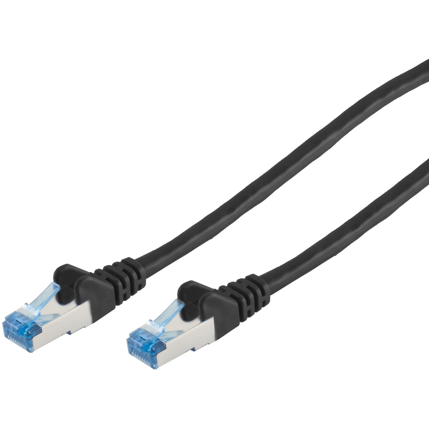 No Name Patchkabel CAT6a RJ45 S FTP PiMF 0 25m Schwarz PC-Zubehoer