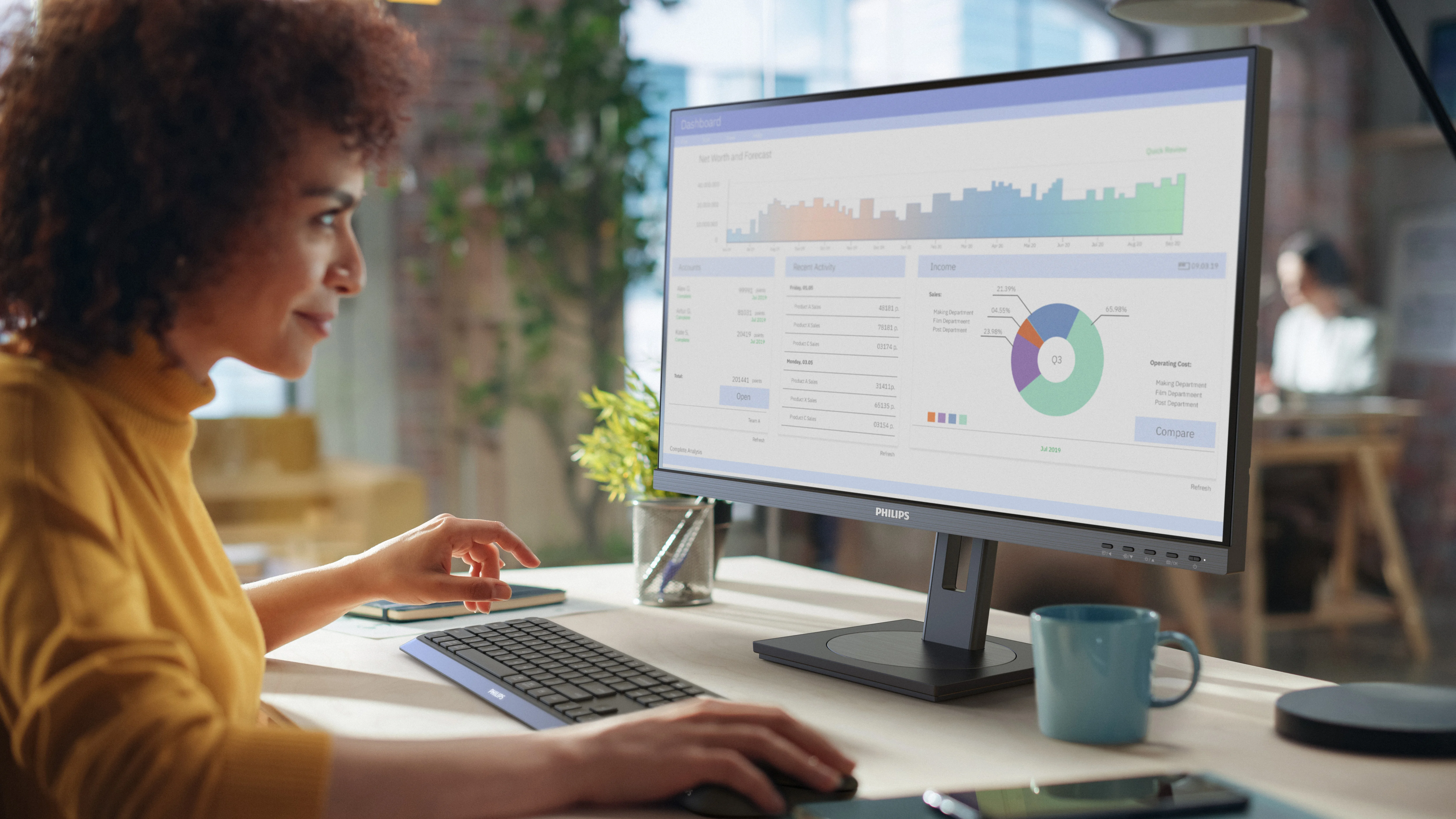 Philips 68 6cm 27Zoll  3840x2160  27B1N3800 16 9 4K UHD IPS 4ms 60Hz 2xHDMI DP USB Speaker Pivot Black Monitore