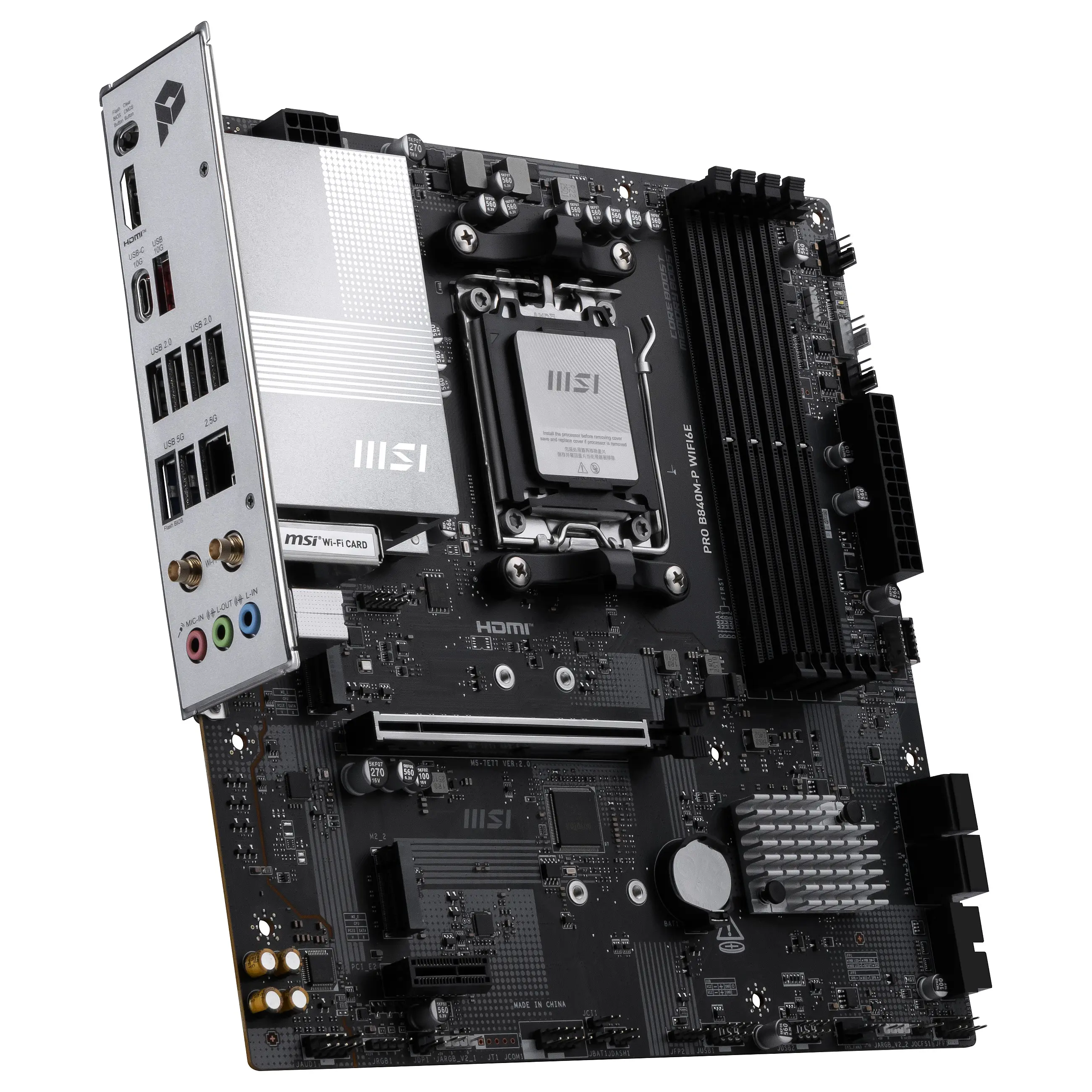 MSI PRO B840M P WIFI6E Motherboard AMD B840 Sockel AM5 micro ATX PC-Zubehoer