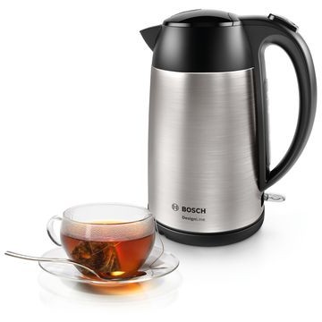 Bosch TWK3P420 Wasserkocher 1 7 l 2400 W Schwarz  Edelstahl Kuechenkleingeraete