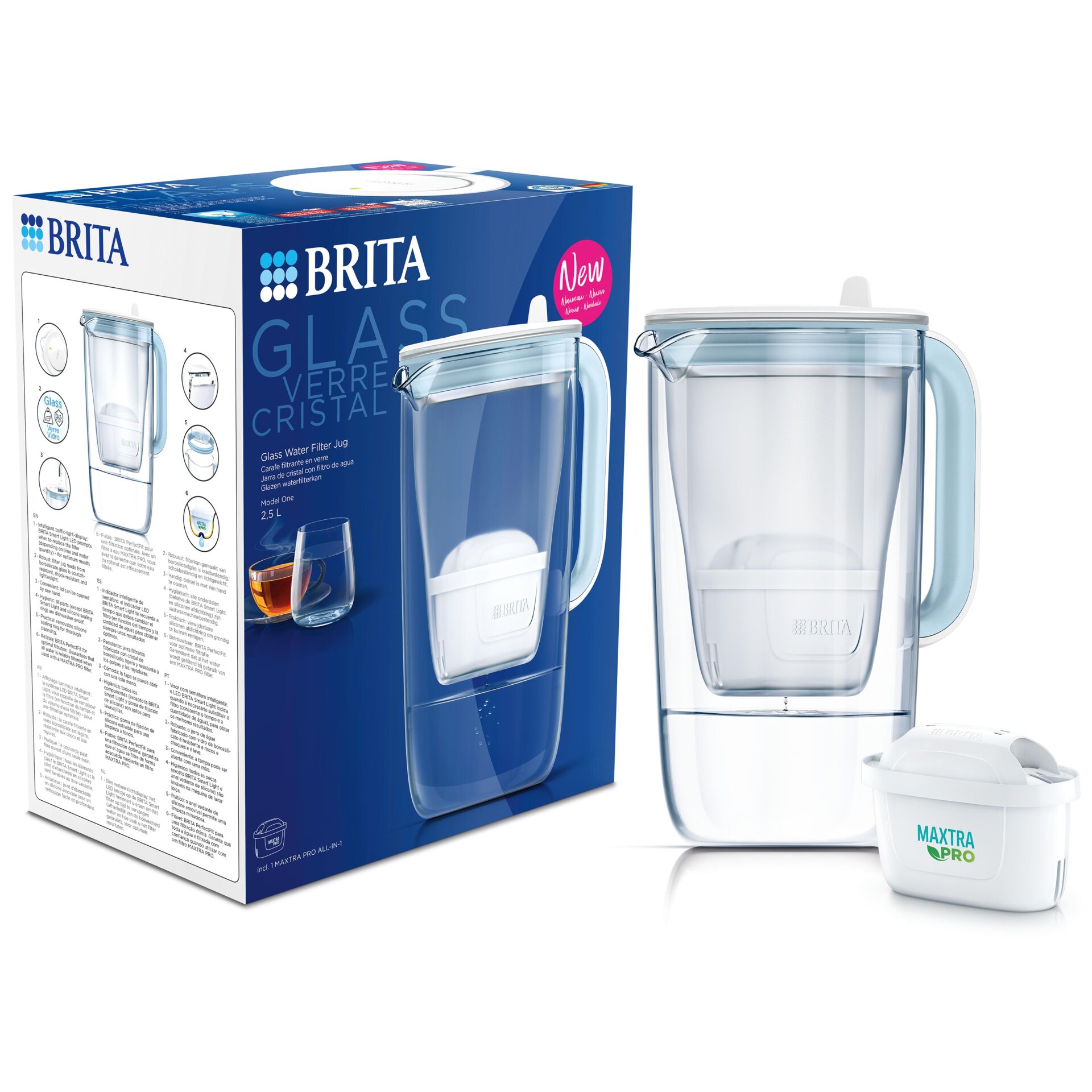 Brita Glas Kanne Model One Wasseraufbereitung