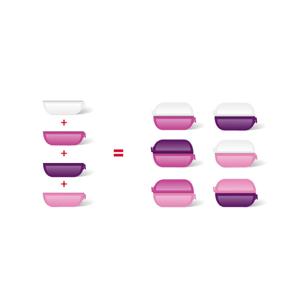 Emsa Lunchbox Set Variabolo Mix it Girls  4 tlg  SALE Haushalt