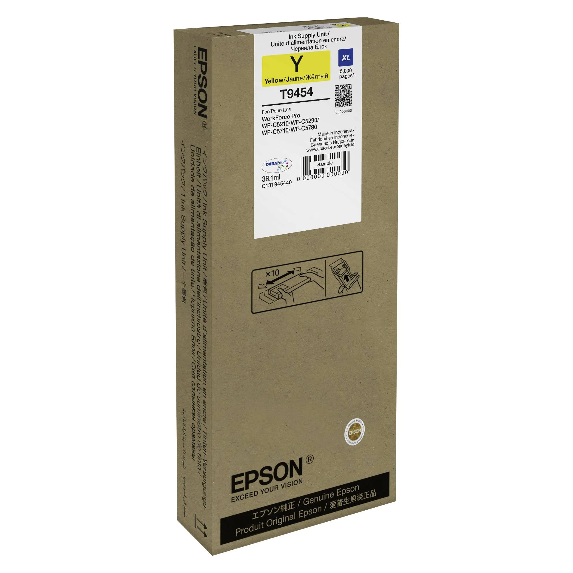 Epson Tinte T9454 XL C13T945440 Gelb bis zu 5 000 Seiten Drucker & Scanner