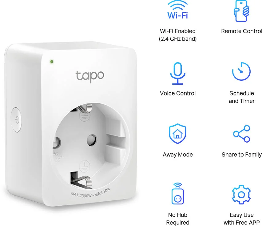 TP Link Tapo P100 Smart Plug 2990 W Haus Weiss Steckdosen