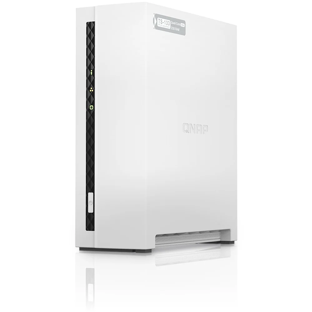 QNAP TS 133 NAS   Speicherserver Tower Cortex A55 2 GB DDR4 0 TB QNAP Turbo System Weiss Speichermedien