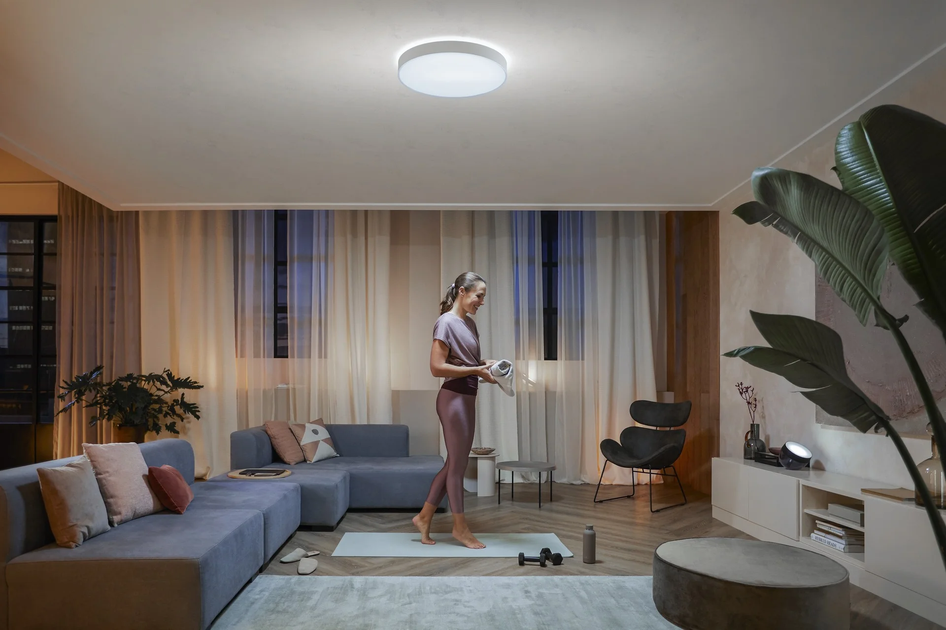 Philips Hue White ambience Enrave Deckenleuchte XL weiss   Dimmschalter Smart Home