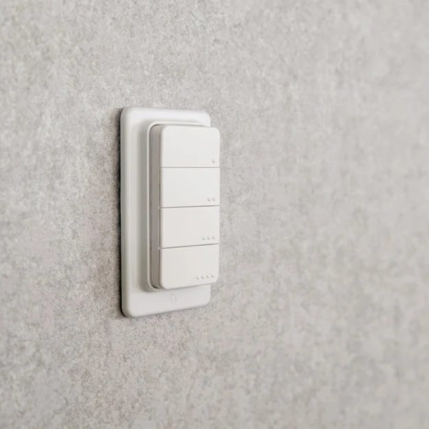 Shelly Plug   Play Blu RC Button 4 Fernbedienung inkl  Magnethalter 4 fach 16 Aktionen Weiss Smart Home Zubehoer