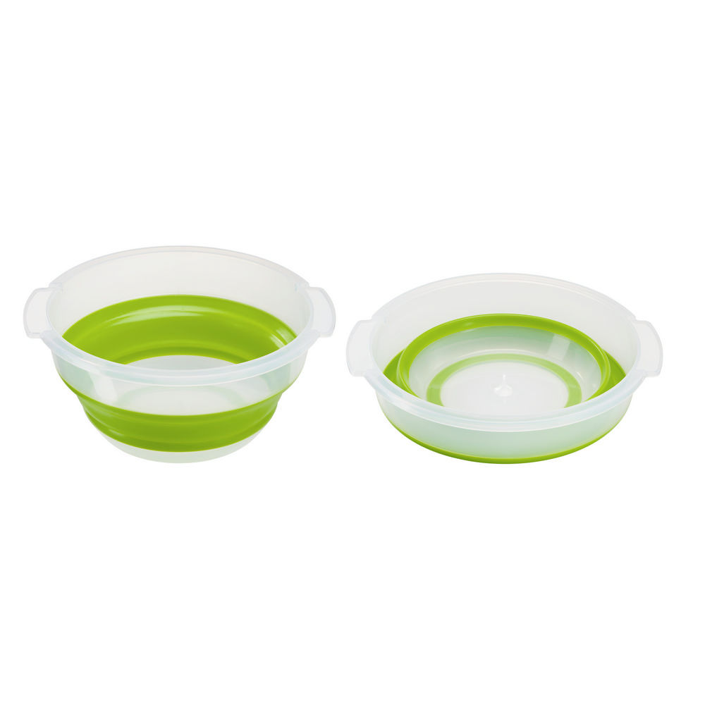 Emsa Faltbarer Salatschleuder Basic  4 Liter  transparent gruen Kuechenmaschinen