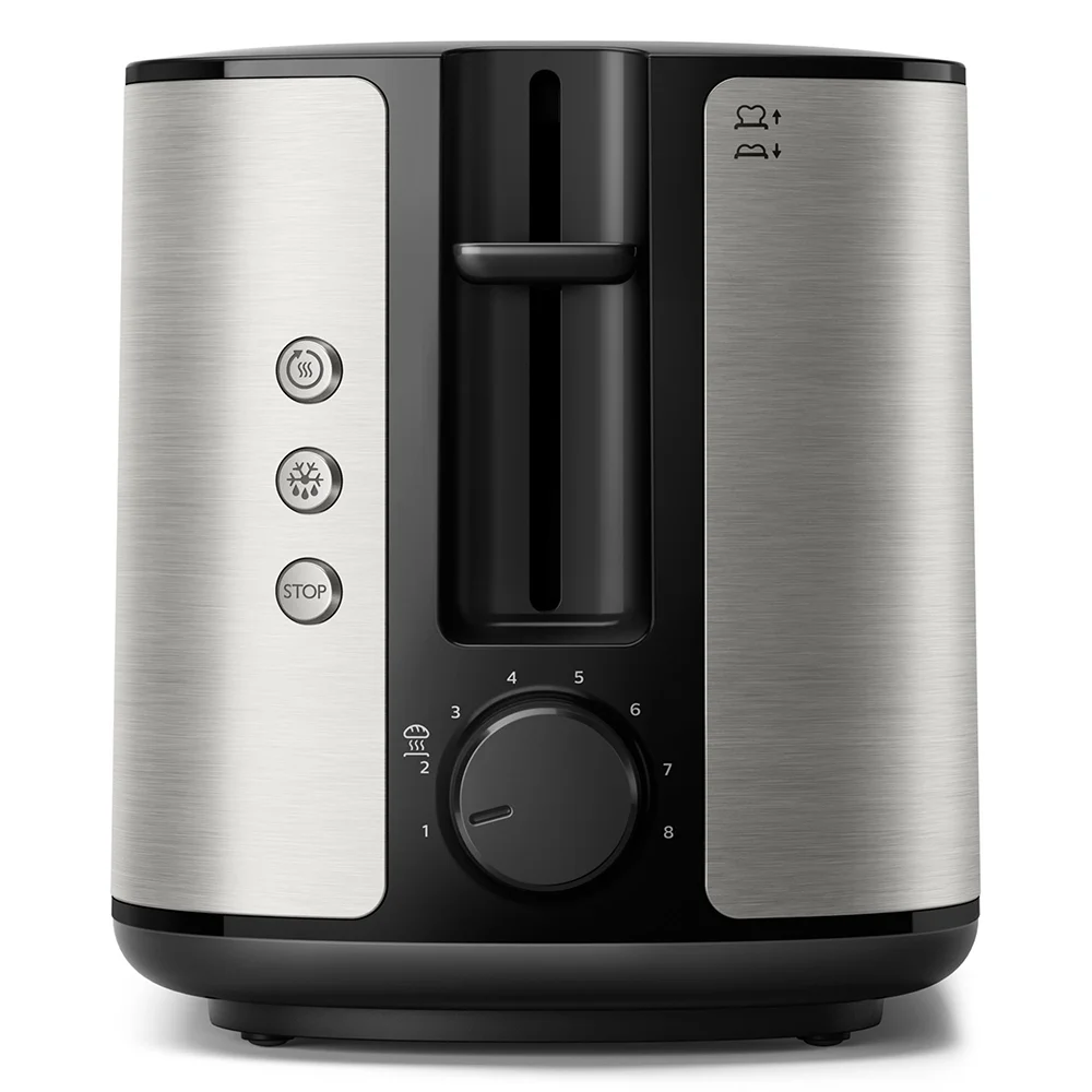 Philips Viva Collection HD2650 90 Toaster   2 Scheiben  breite Toastkammer  Metall Kuechenkleingeraete