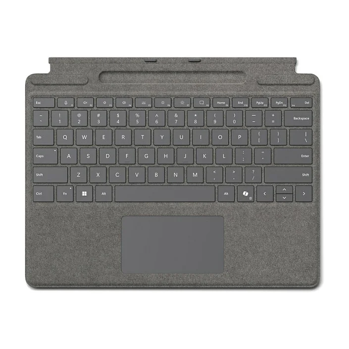 Microsoft Surface Pro 10 11 FB Keyboard   Copilot Taste   Alcantara Platin Notebook & Tablet Zubehoer