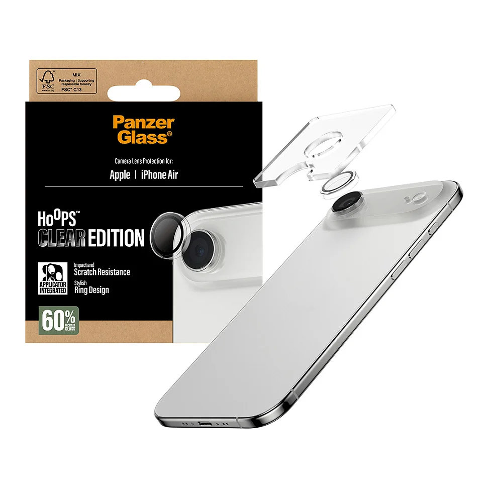 PanzerGlass   Hoops  Kameraschutz Transparent iPhone Air Notebook & Tablet Zubehoer
